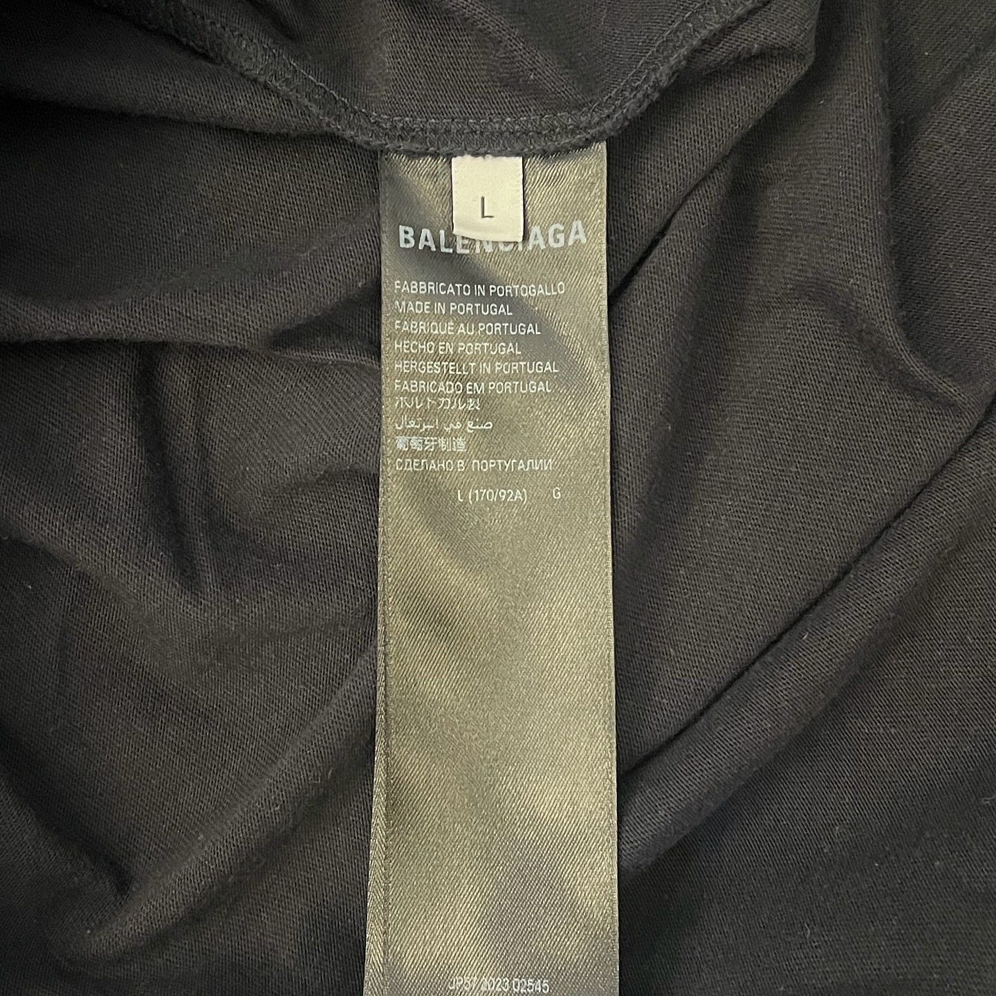Balenciaga Balenciaga Spray Logo T-Shirt Black Size L Size US L / EU 52-54 / 3 - 4 Thumbnail
