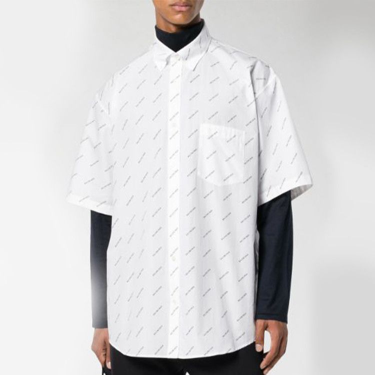 Balenciaga Balenciaga Logo Print Short Sleeve Shirt US S Size US S / EU 44-46 / 1 - 5 Thumbnail