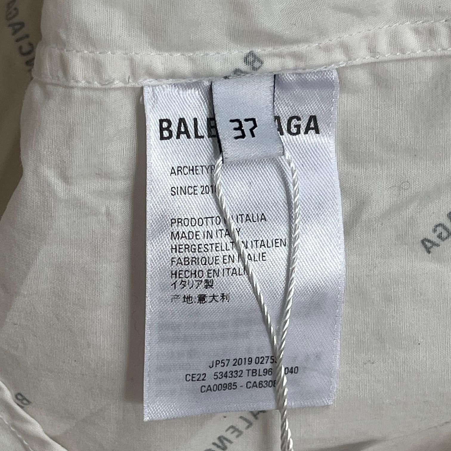 Balenciaga Balenciaga Logo Print Short Sleeve Shirt US S Size US S / EU 44-46 / 1 - 4 Thumbnail