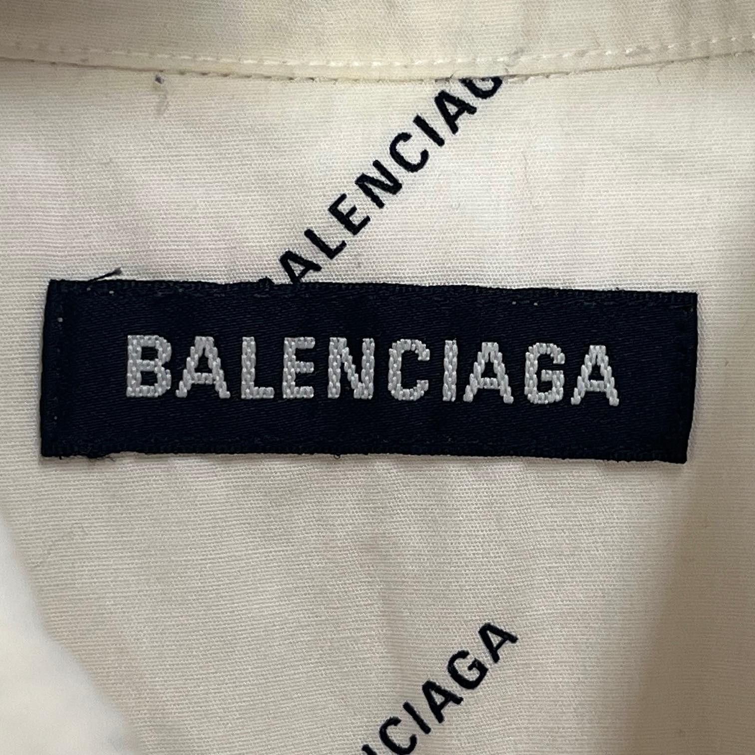 Balenciaga Balenciaga Logo Print Short Sleeve Shirt US S Size US S / EU 44-46 / 1 - 3 Thumbnail