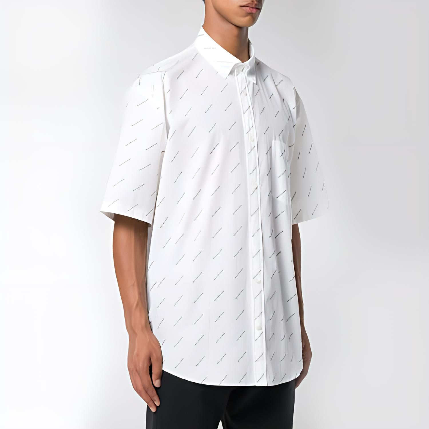 Balenciaga Balenciaga Logo Print Short Sleeve Shirt US S Size US S / EU 44-46 / 1 - 6 Thumbnail