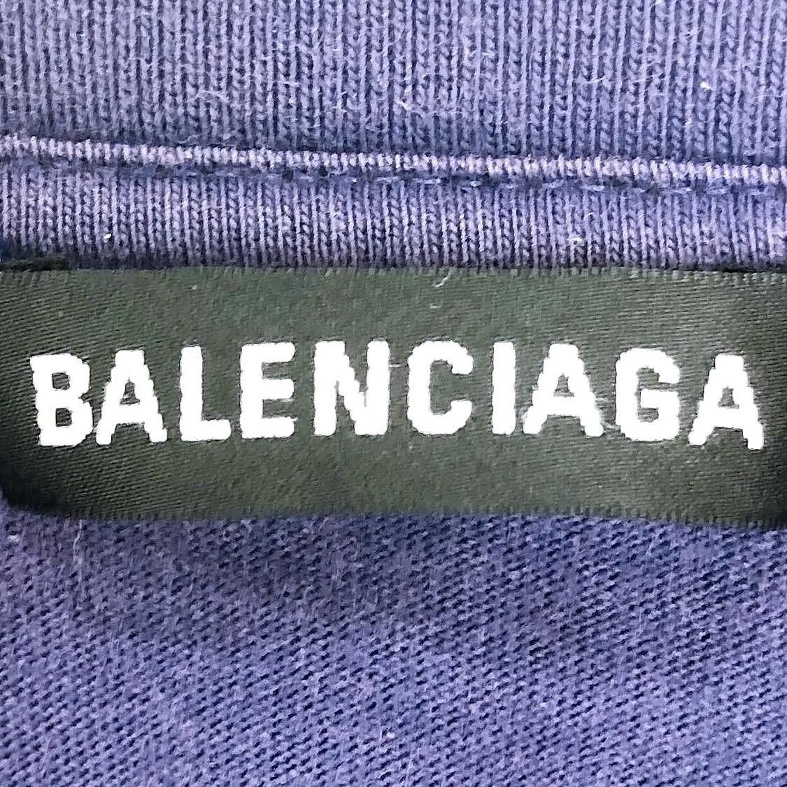 Balenciaga Balenciaga Wave Logo T-Shirt Navy Size S Size US S / EU 44-46 / 1 - 3 Thumbnail