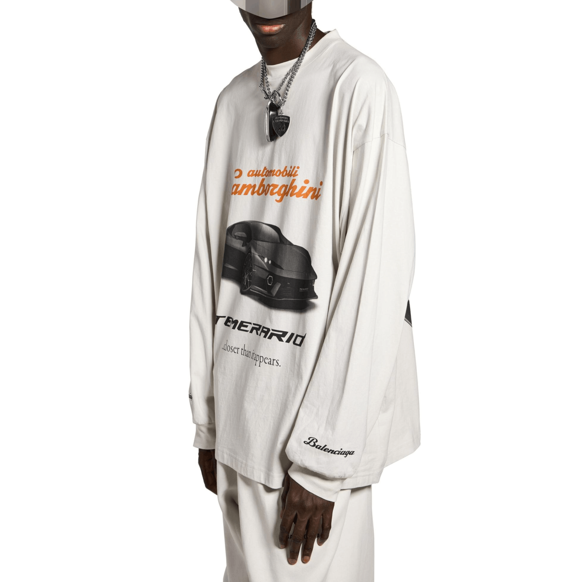 Balenciaga Balenciaga x Lamborghini Graphic Long Sleeve T-Shirt Size 4 Size US XL / EU 56 / 4 - 10 Thumbnail