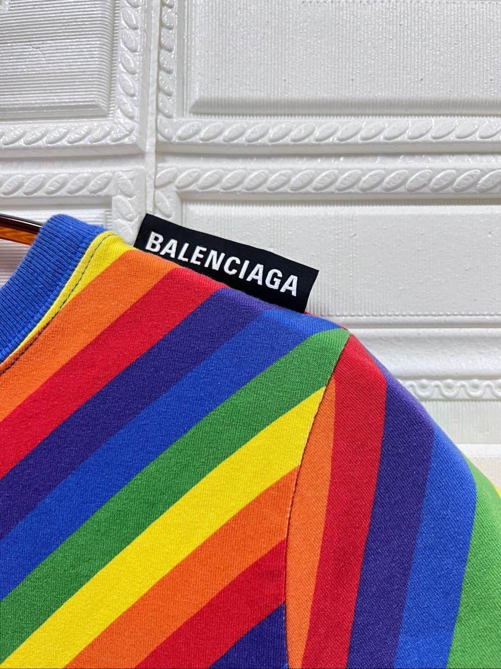 Balenciaga Balenciaga Rainbow Stripe T-Shirt Size S Size US S / EU 44-46 / 1 - 5 Thumbnail