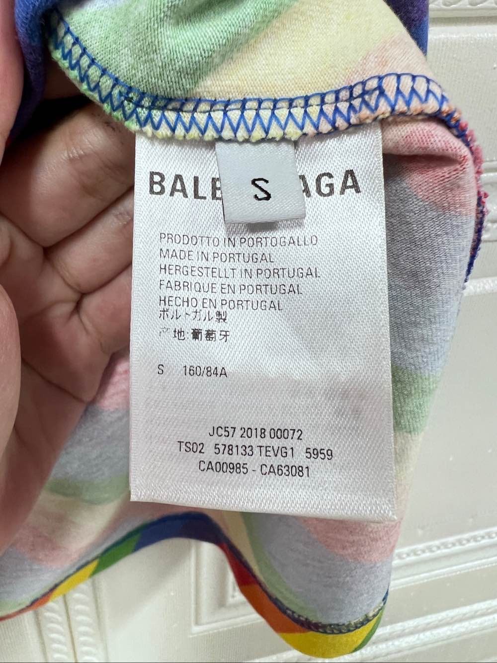 Balenciaga Balenciaga Rainbow Stripe T-Shirt Size S Size US S / EU 44-46 / 1 - 4 Thumbnail