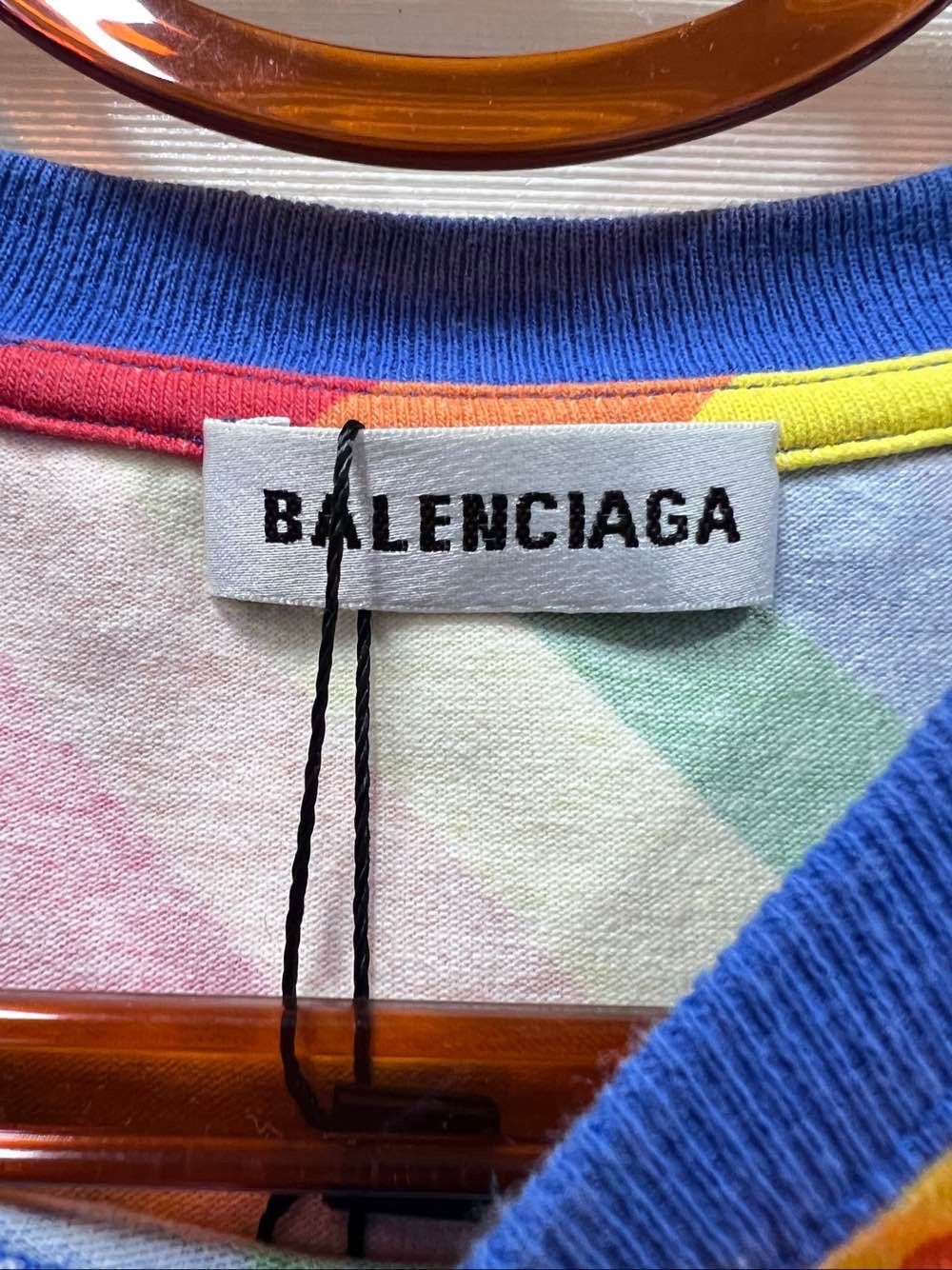 Balenciaga Balenciaga Rainbow Stripe T-Shirt Size S Size US S / EU 44-46 / 1 - 3 Thumbnail