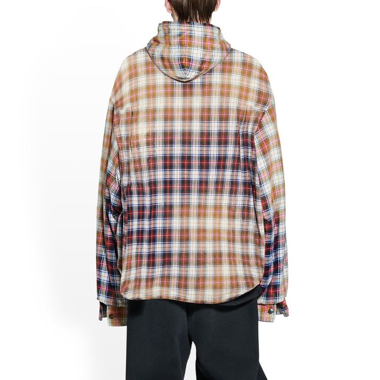 Balenciaga Balenciaga Plaid Hooded Shirt Size XXS Size US XXS / EU 40 - 8 Thumbnail
