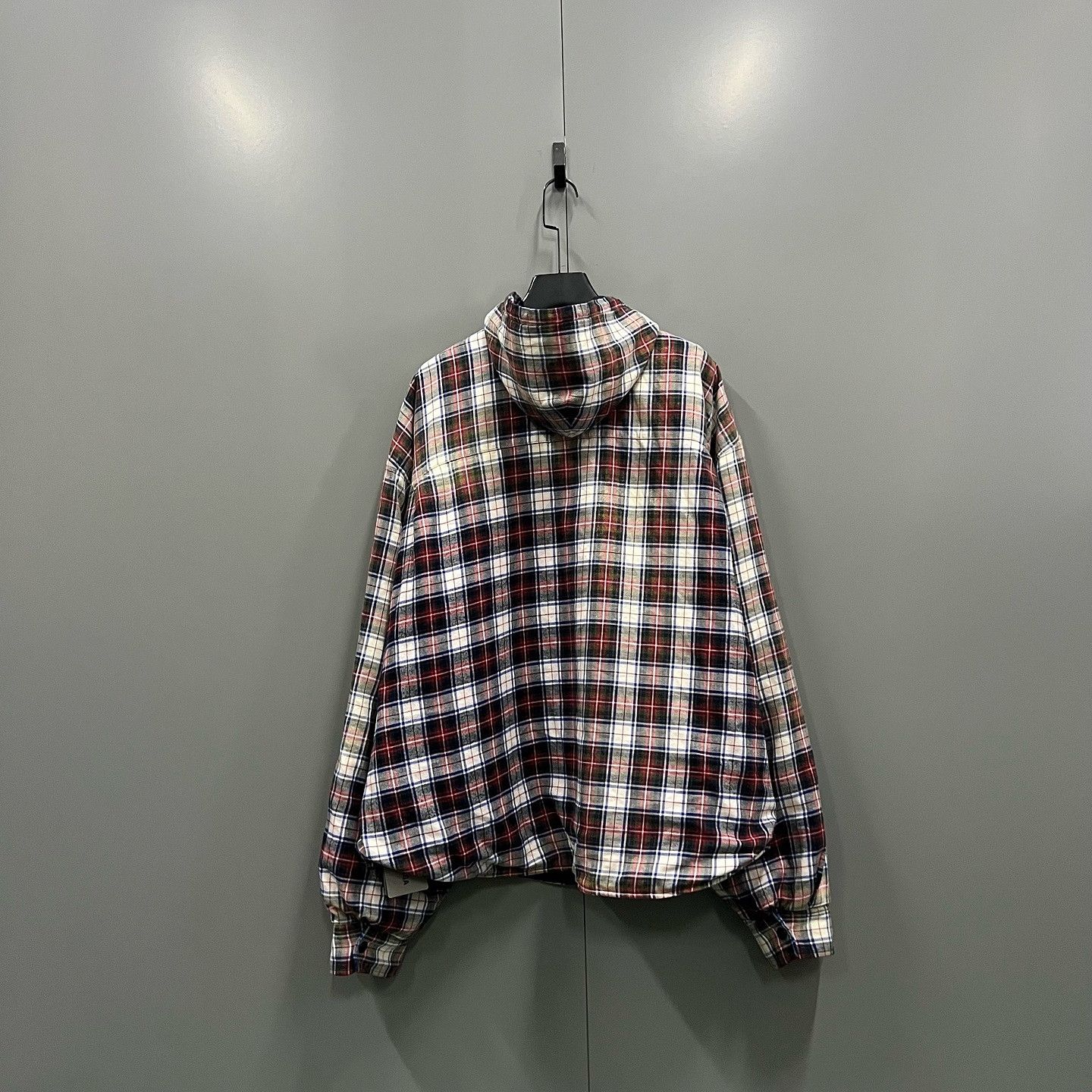 Balenciaga Balenciaga Plaid Hooded Shirt Size XXS Size US XXS / EU 40 - 2 Thumbnail