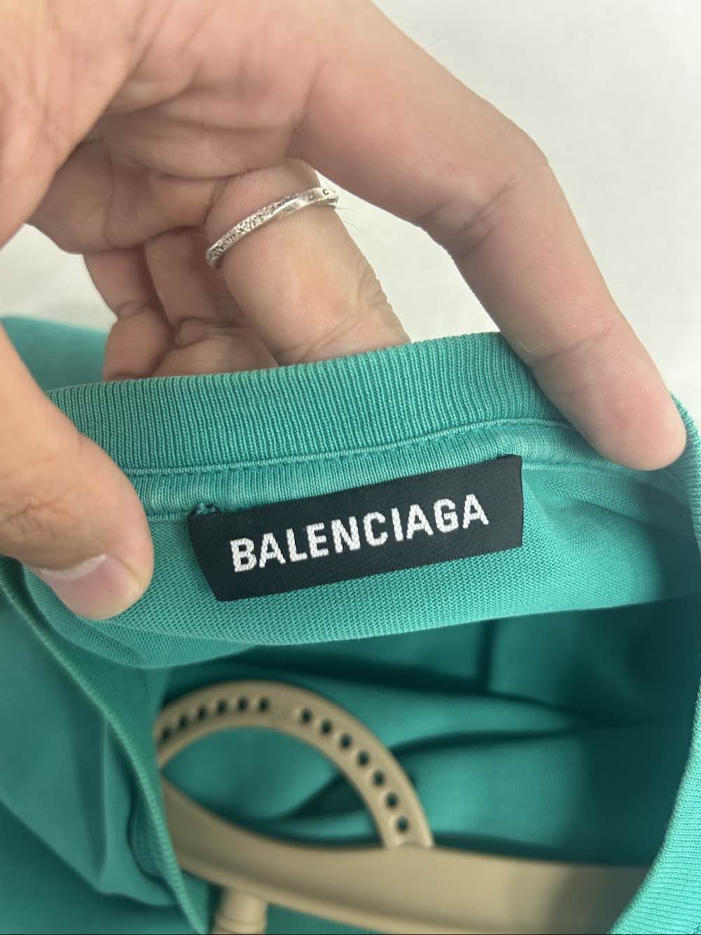 Balenciaga Balenciaga Wave Logo T-Shirt Green Size M Size US M / EU 48-50 / 2 - 3 Thumbnail