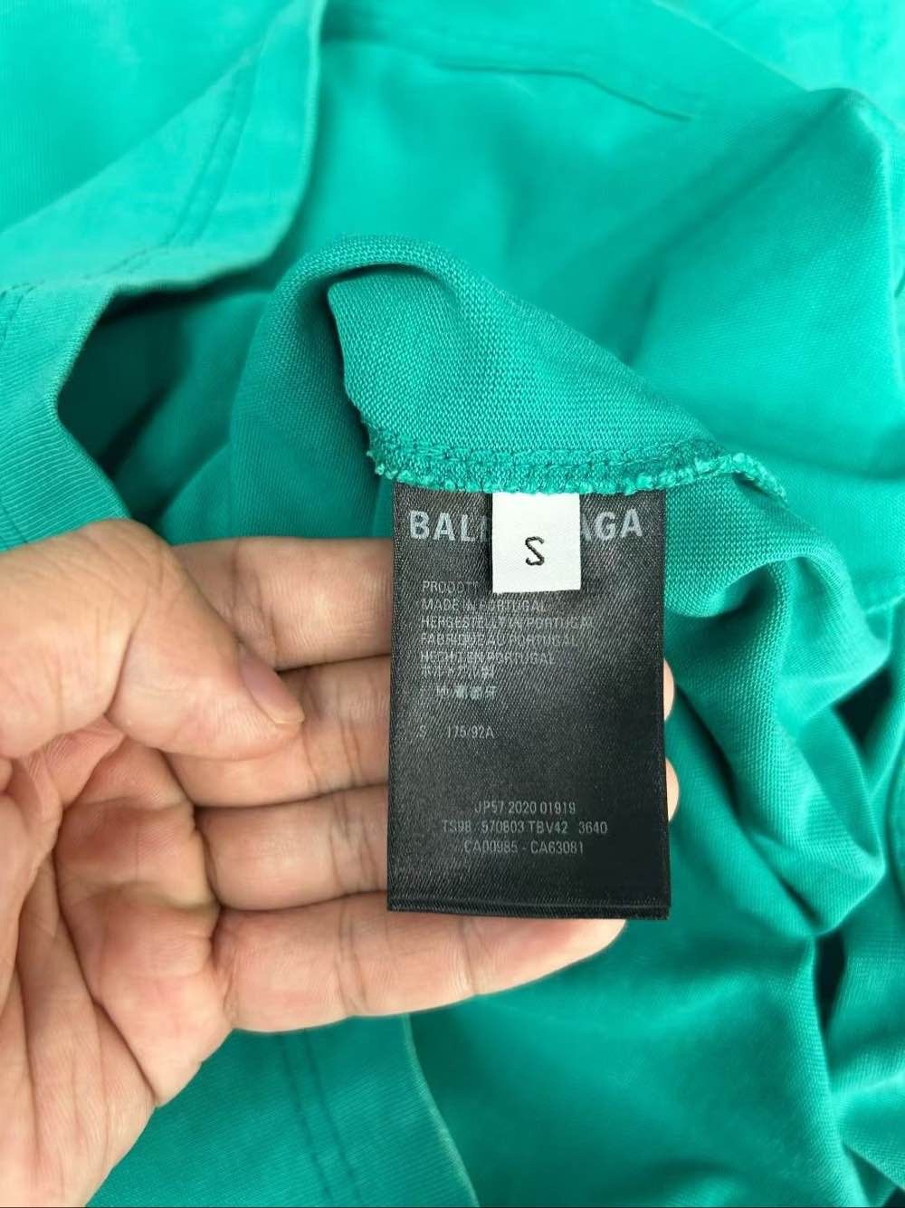 Balenciaga Balenciaga Wave Logo T-Shirt Green Size M Size US M / EU 48-50 / 2 - 4 Thumbnail