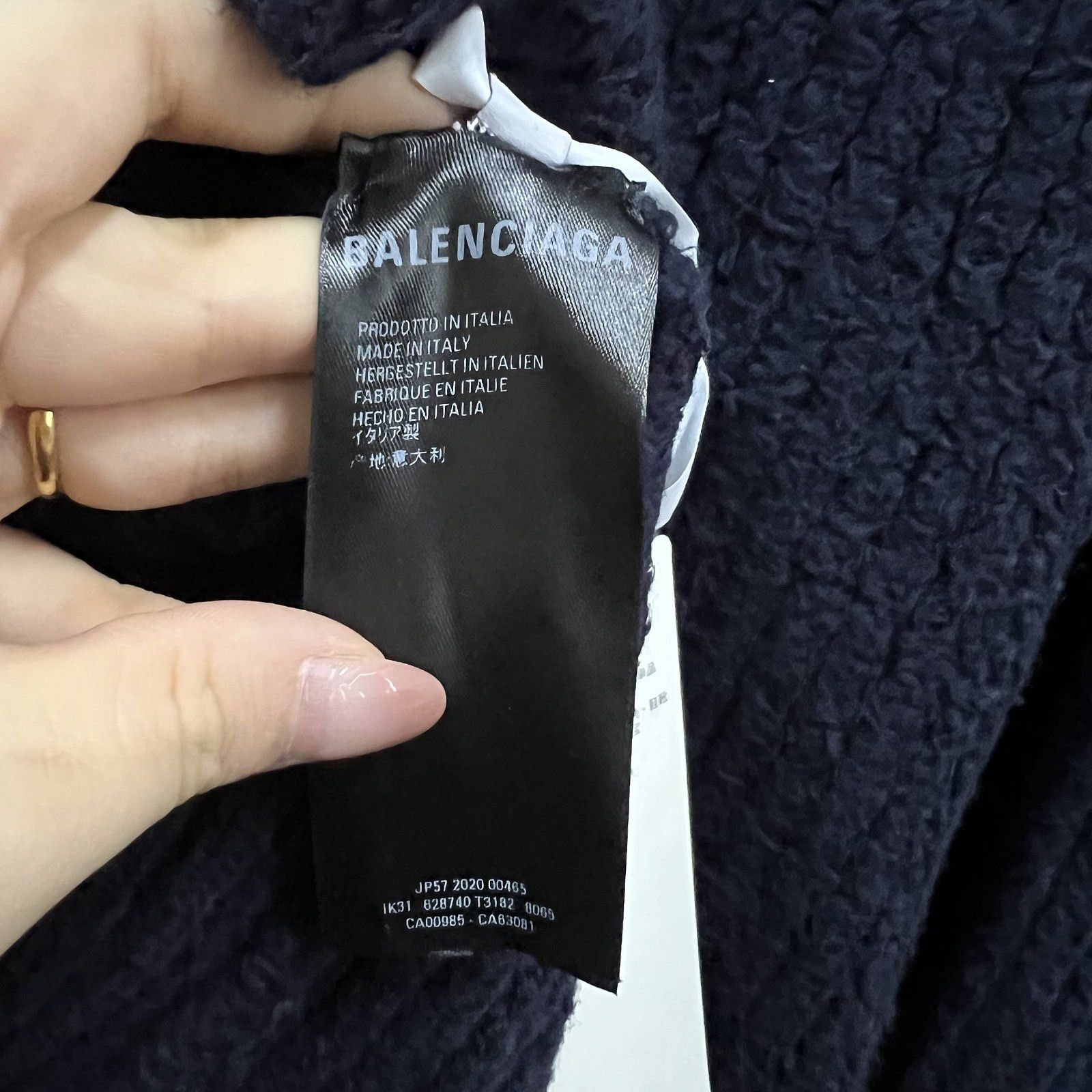 Balenciaga Balenciaga Logo Knit Sweater Navy Size L Size US L / EU 52-54 / 3 - 4 Thumbnail