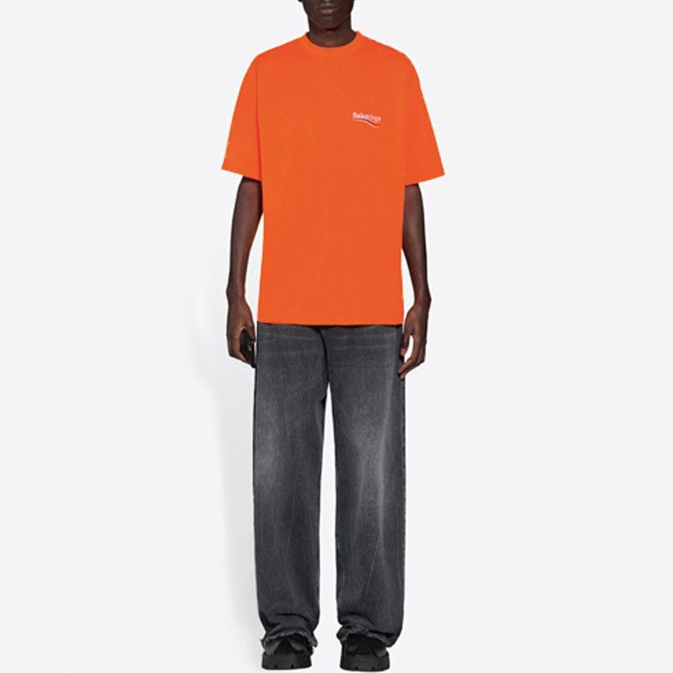 Balenciaga Balenciaga Logo Print T-Shirt Orange Size S Size US S / EU 44-46 / 1 - 6 Thumbnail