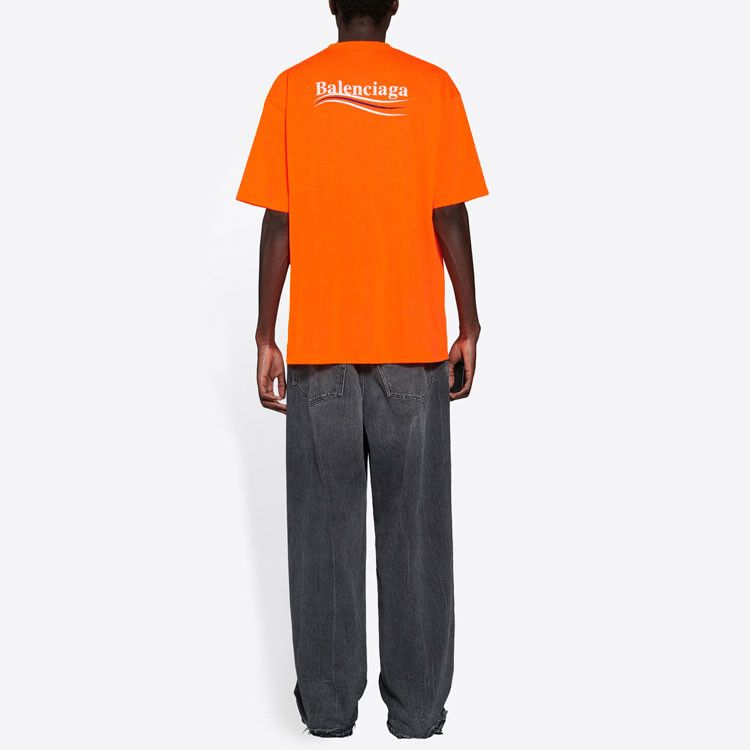 Balenciaga Balenciaga Logo Print T-Shirt Orange Size S Size US S / EU 44-46 / 1 - 7 Thumbnail
