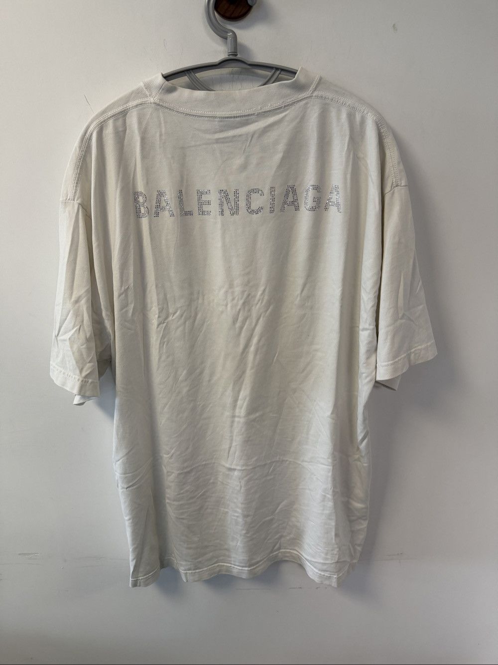 Balenciaga Balenciaga Rhinestone Logo T-Shirt Size M Size M / US 6-8 / IT 42-44 - 2 Thumbnail