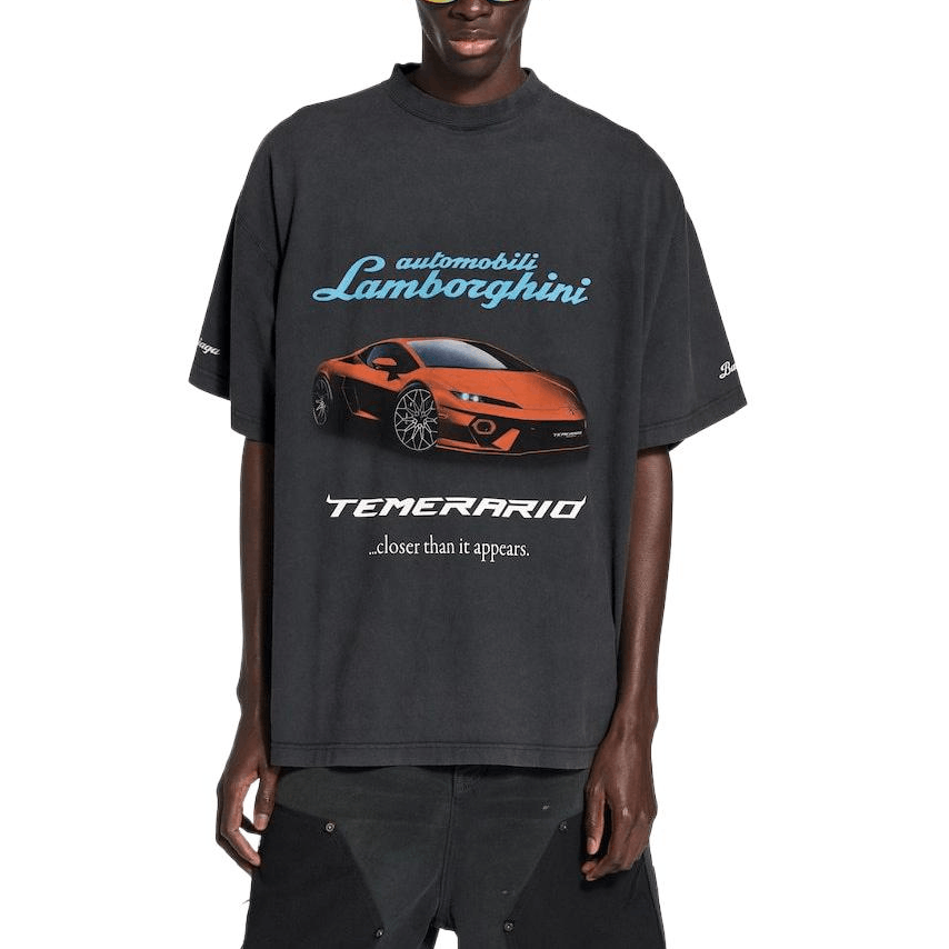 Balenciaga Balenciaga x Automobili Lamborghini Car Print T-Shirt Size M Size US M / EU 48-50 / 2 - 9 Thumbnail