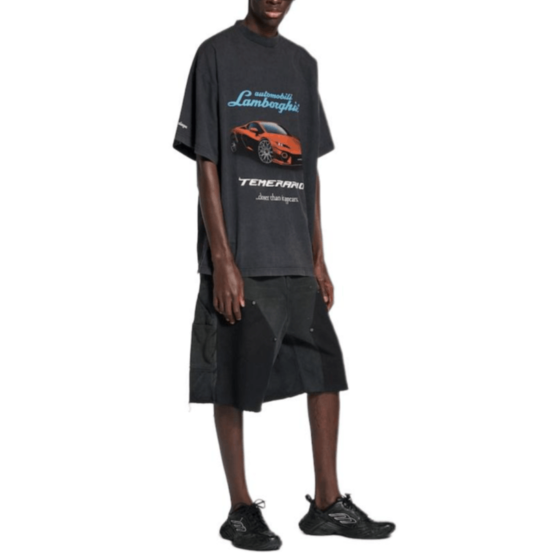 Balenciaga Balenciaga x Automobili Lamborghini Car Print T-Shirt Size M Size US M / EU 48-50 / 2 - 12 Thumbnail