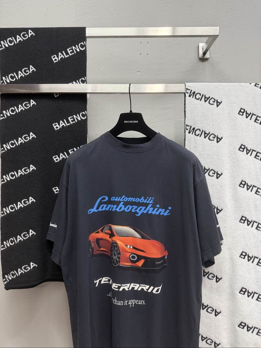 Balenciaga Balenciaga x Automobili Lamborghini Car Print T-Shirt Size M Size US M / EU 48-50 / 2 - 6 Thumbnail