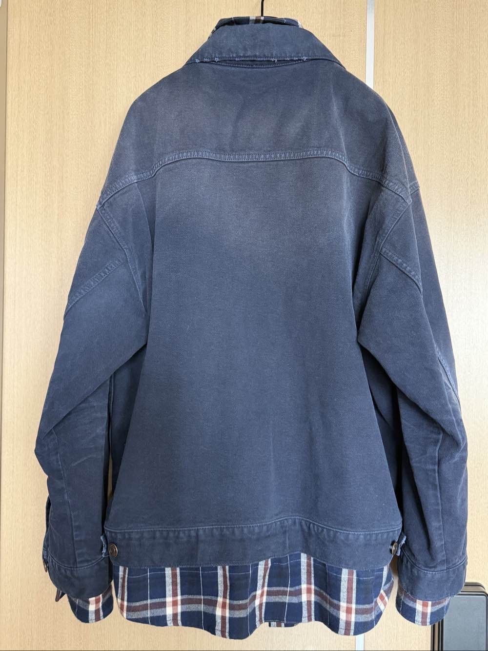 Balenciaga Balenciaga Plaid Layered Denim Jacket Size XS Size US XS / EU 42 / 0 - 2 Thumbnail