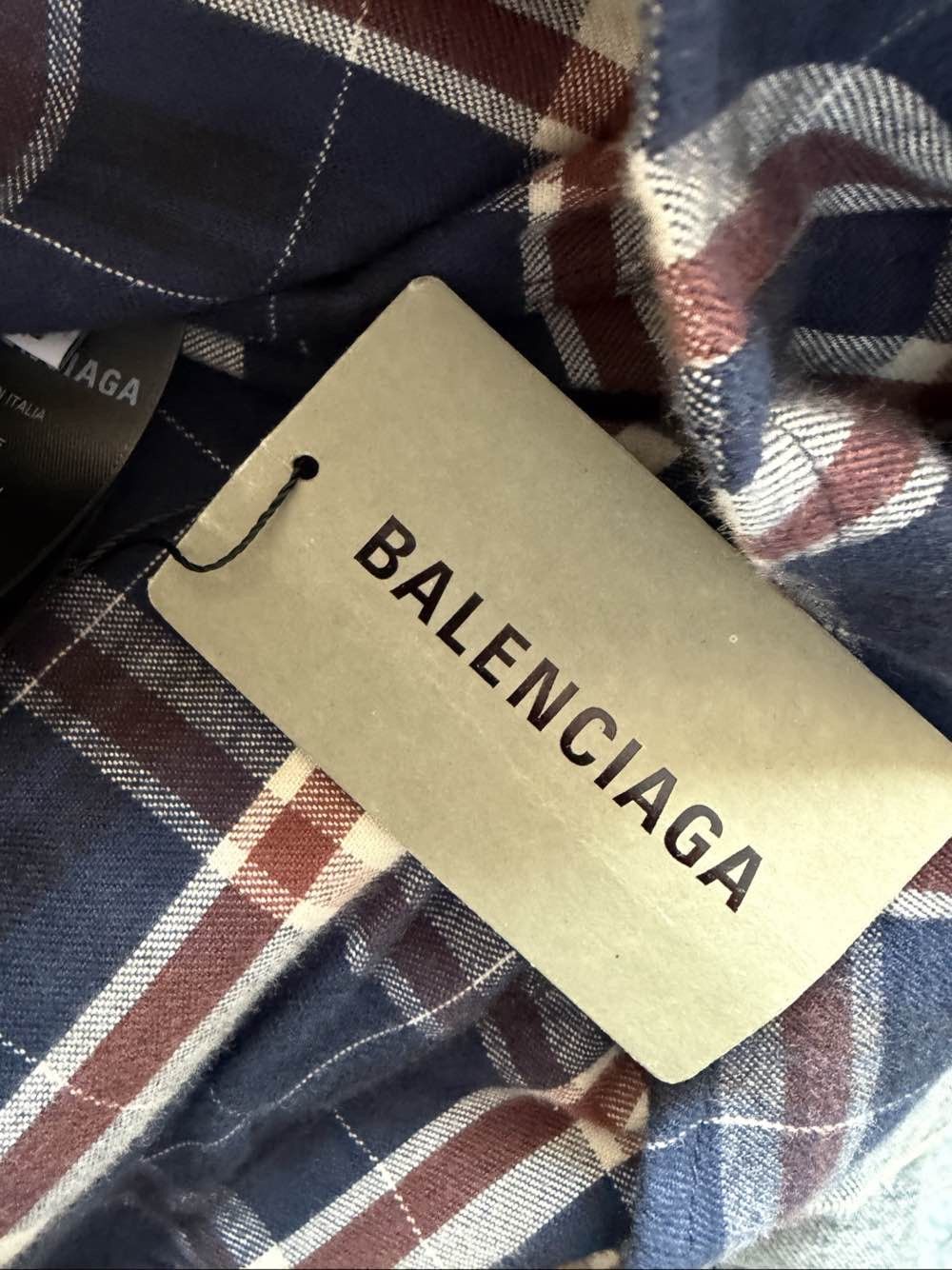 Balenciaga Balenciaga Plaid Layered Denim Jacket Size XS Size US XS / EU 42 / 0 - 5 Thumbnail