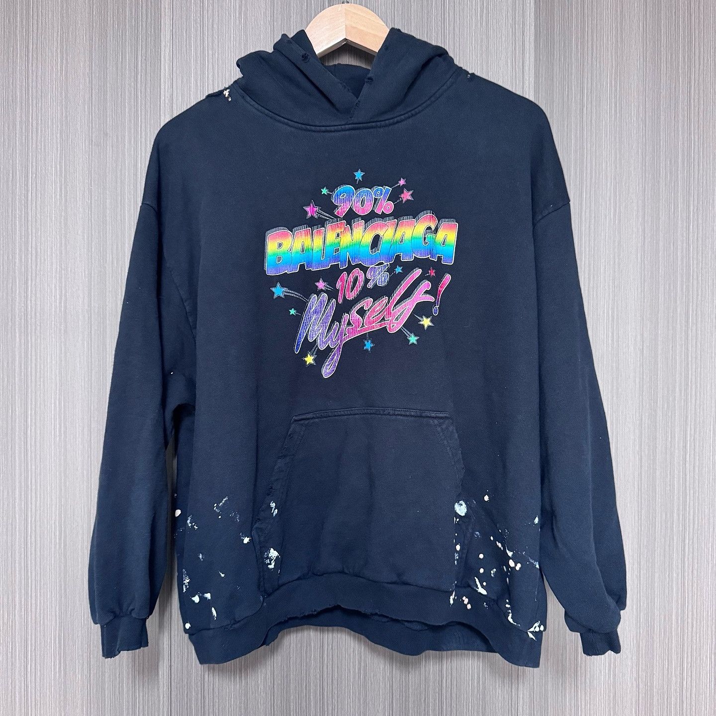 Balenciaga Balenciaga 90% Graphic Logo Hoodie Size L Size US L / EU 52-54 / 3 - 6 Thumbnail
