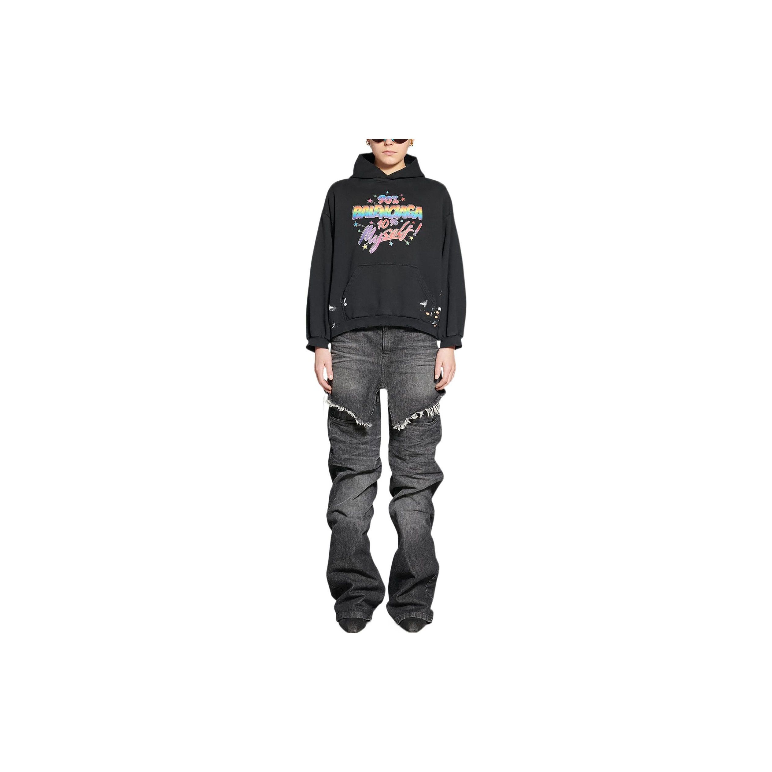 Balenciaga Balenciaga 90% Graphic Logo Hoodie Size L Size US L / EU 52-54 / 3 - 7 Thumbnail