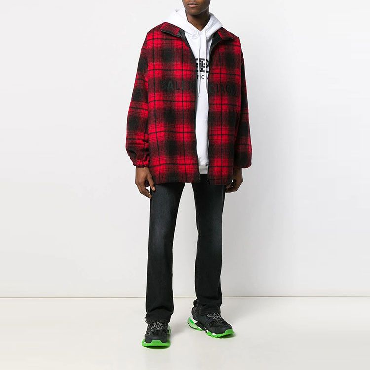 Balenciaga Balenciaga Plaid Zip-up Jacket Size 46 Size US S / EU 44-46 / 1 - 8 Thumbnail