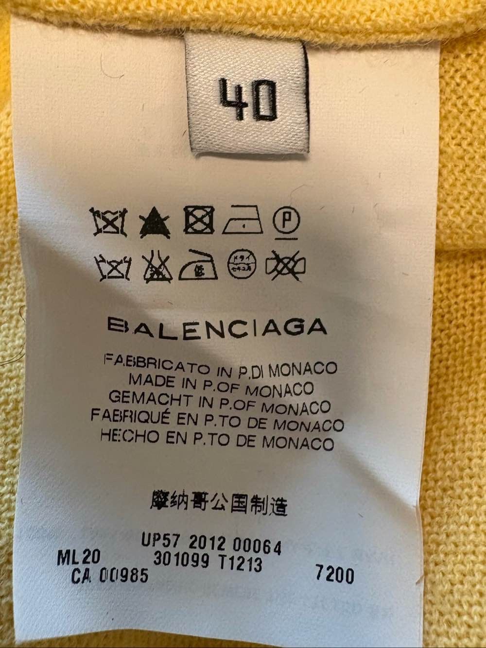 Balenciaga Balenciaga Yellow Turtleneck Sweater Size 40 Size M / US 6-8 / IT 42-44 - 4 Thumbnail
