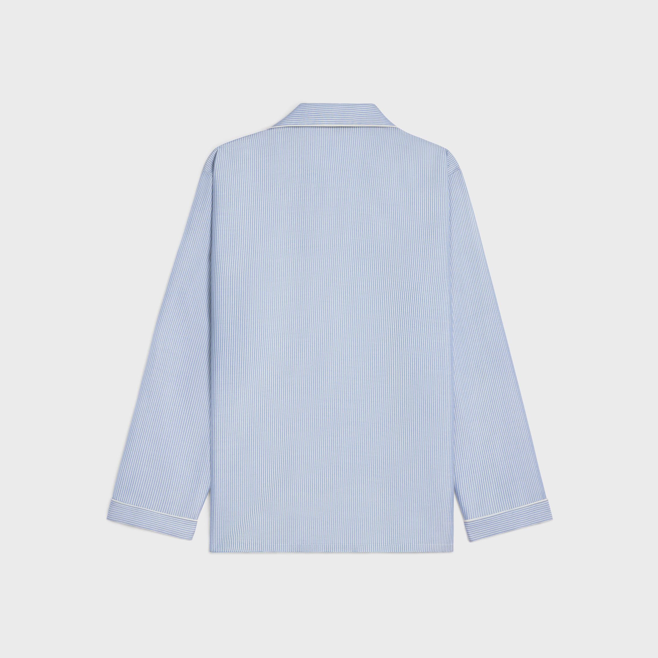 Celine PAJAMA SHIRT IN STRIPED SILK blue/chalk/marine Size XS / US 0-2 / IT 36-38 - 2 Thumbnail