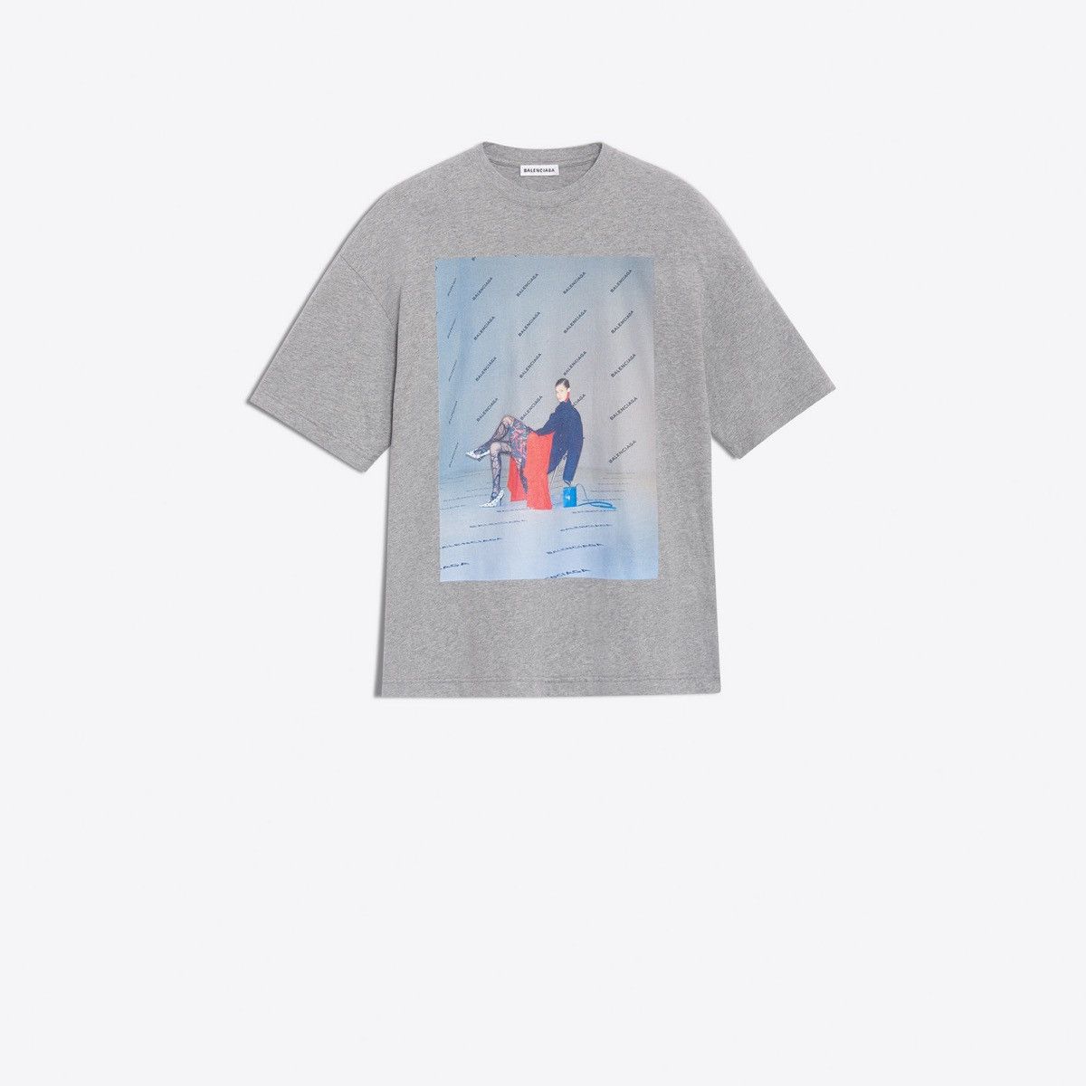 Balenciaga Balenciaga Photoshoot Oversized Tee Grey Grailed