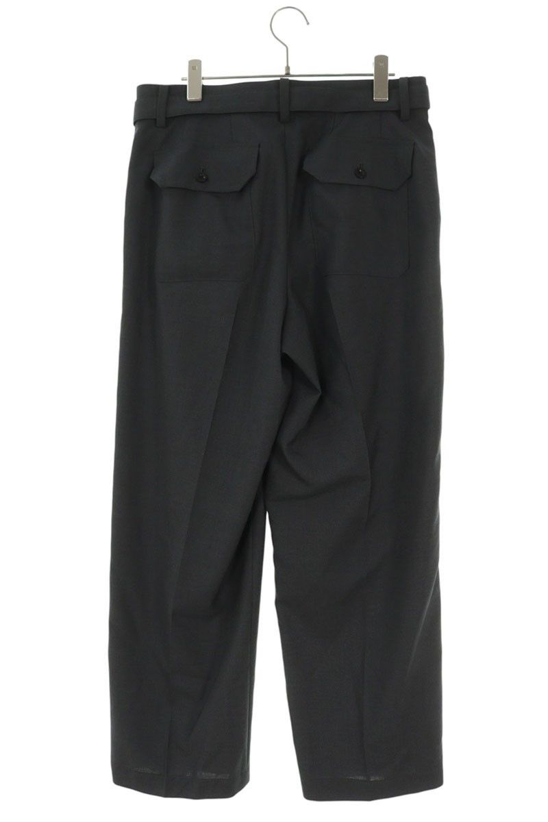 Sacai Sacai Belted Wide Wool Blend Slacks Gray Size 32 Size US 32 / EU 48 - 2 Thumbnail