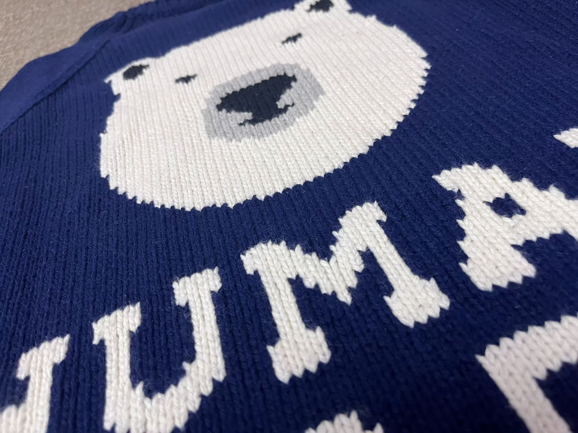 Human Made HUMAN MADE Polar Bear Cartoon Sweater Size US M / EU 48-50 / 2 - 4 Thumbnail