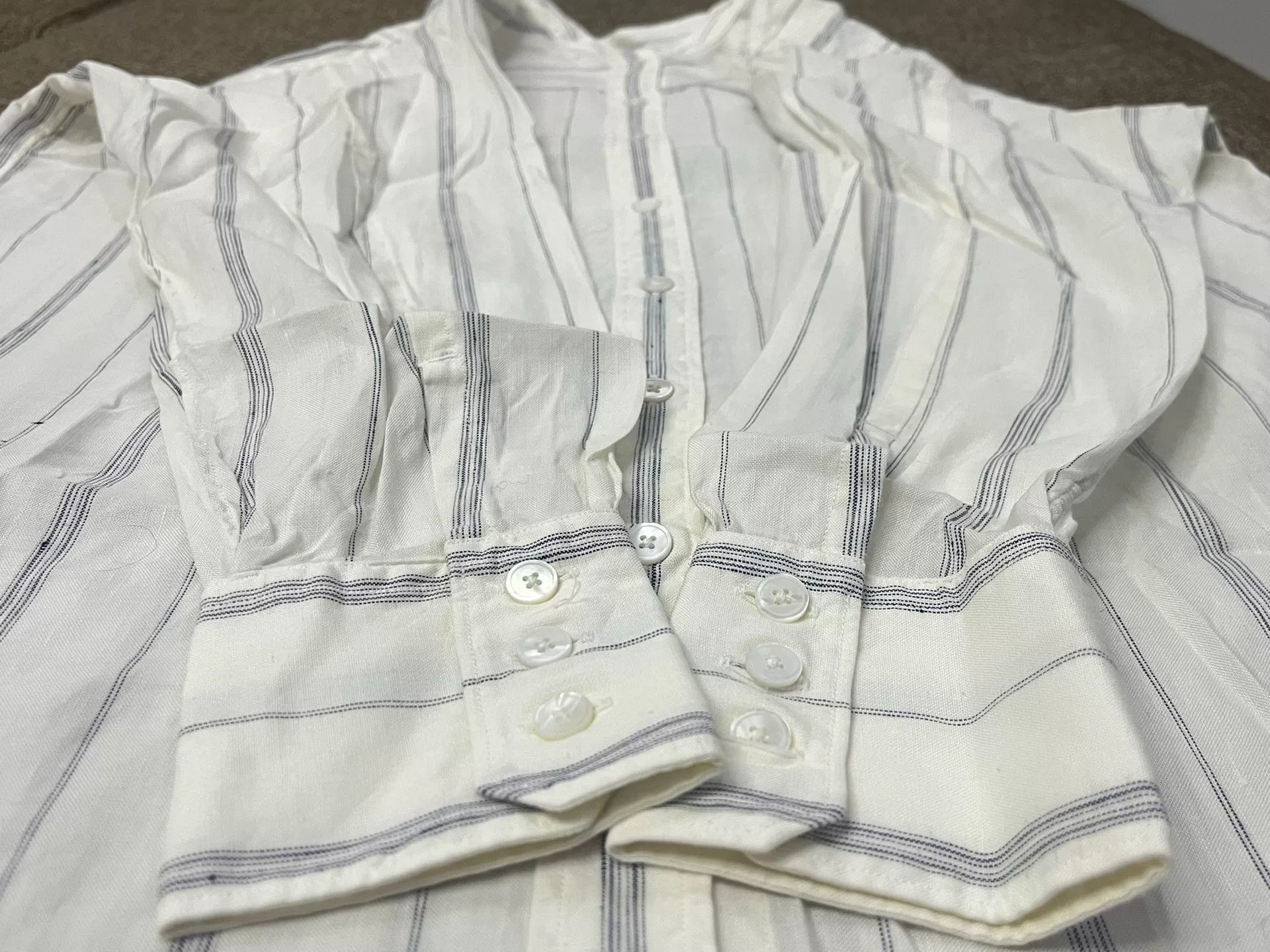 Phlannel Phlannel Collarless Cotton-Linen Shirt Size US S / EU 44-46 / 1 - 4 Thumbnail