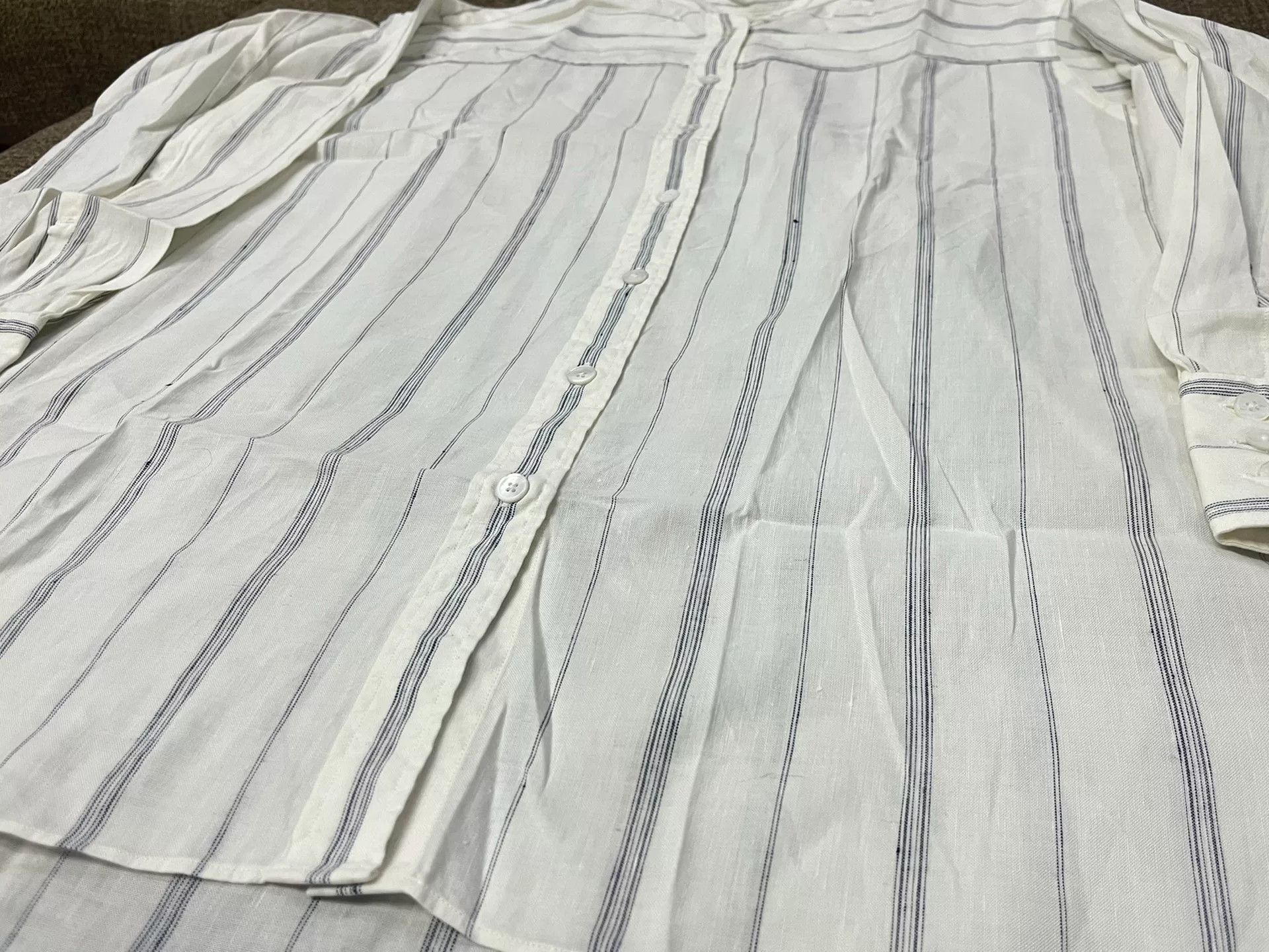 Phlannel Phlannel Collarless Cotton-Linen Shirt Size US S / EU 44-46 / 1 - 3 Thumbnail