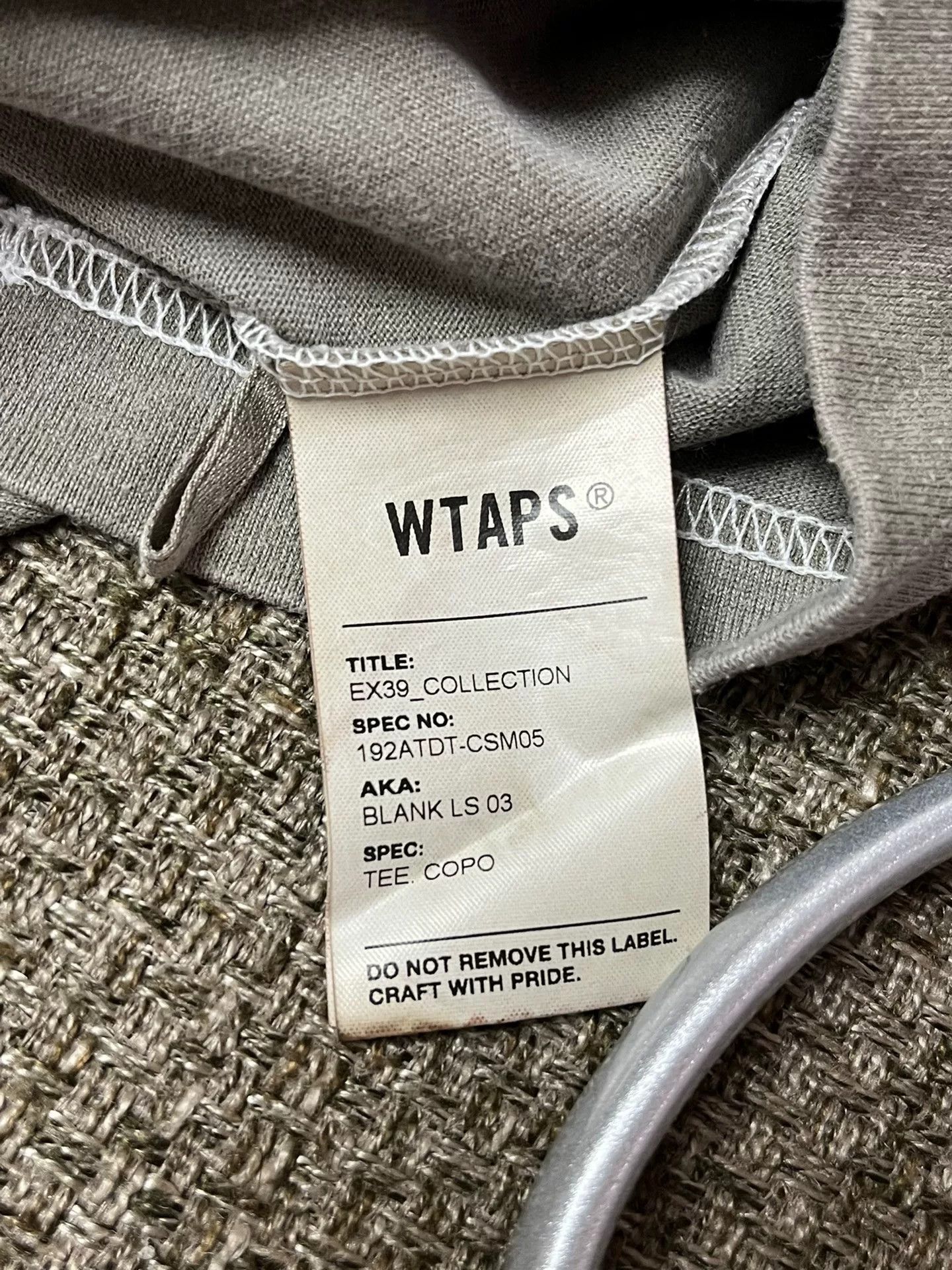 Wtaps WTAPS 19AW Blank Washed Longsleeve Size US M / EU 48-50 / 2 - 6 Thumbnail