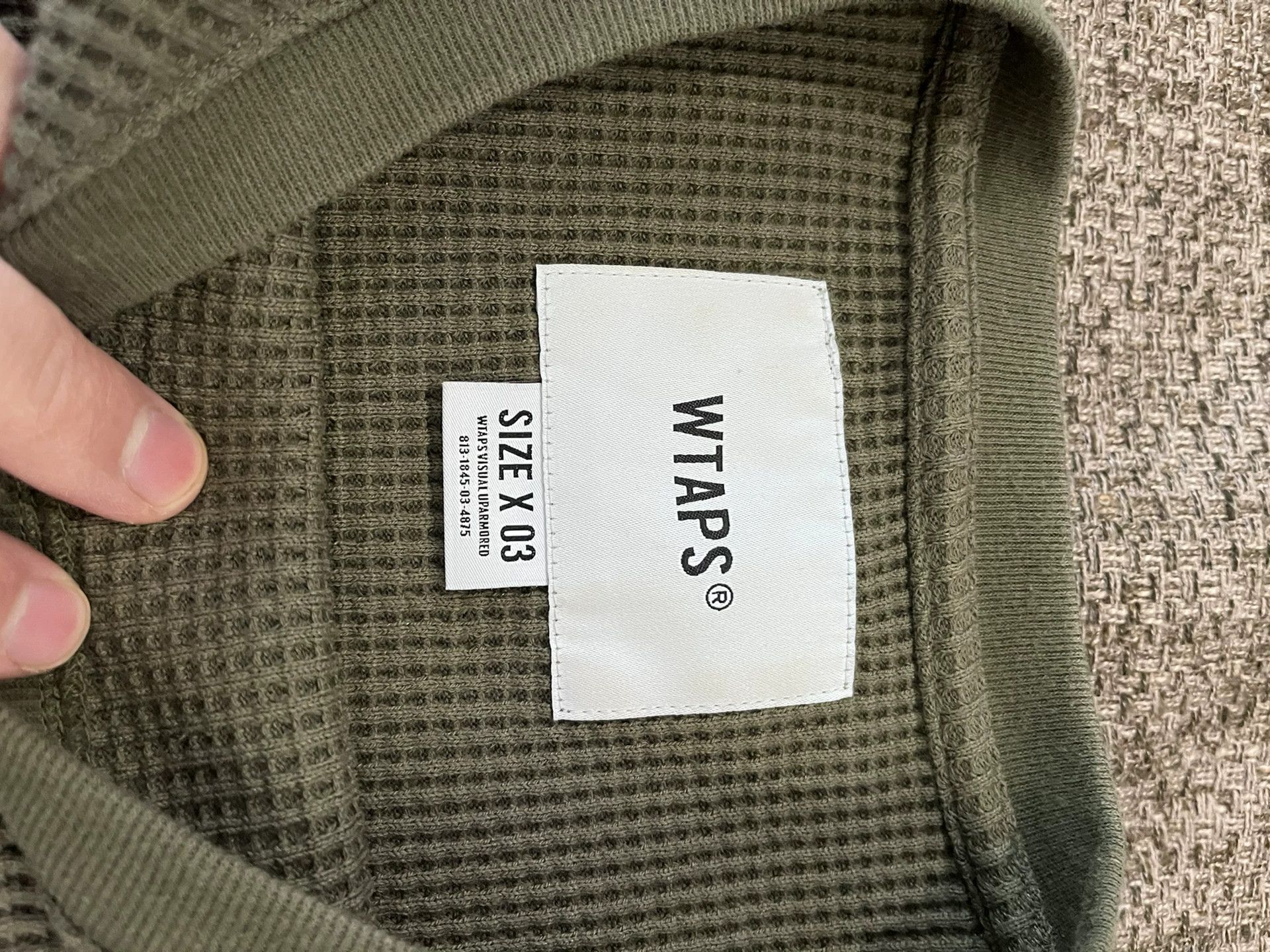 Wtaps WTAPS 21ss Waffle Long Sleeve Sweatshirt Size US L / EU 52-54 / 3 - 6 Thumbnail