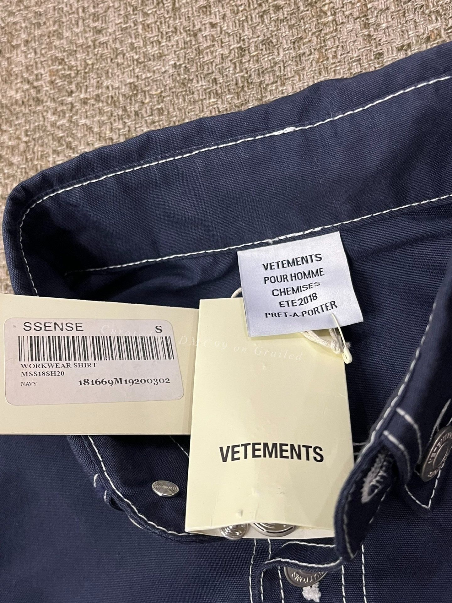 Vetements Vetements Navy Workwear Shirt Size US S / EU 44-46 / 1 - 6 Thumbnail