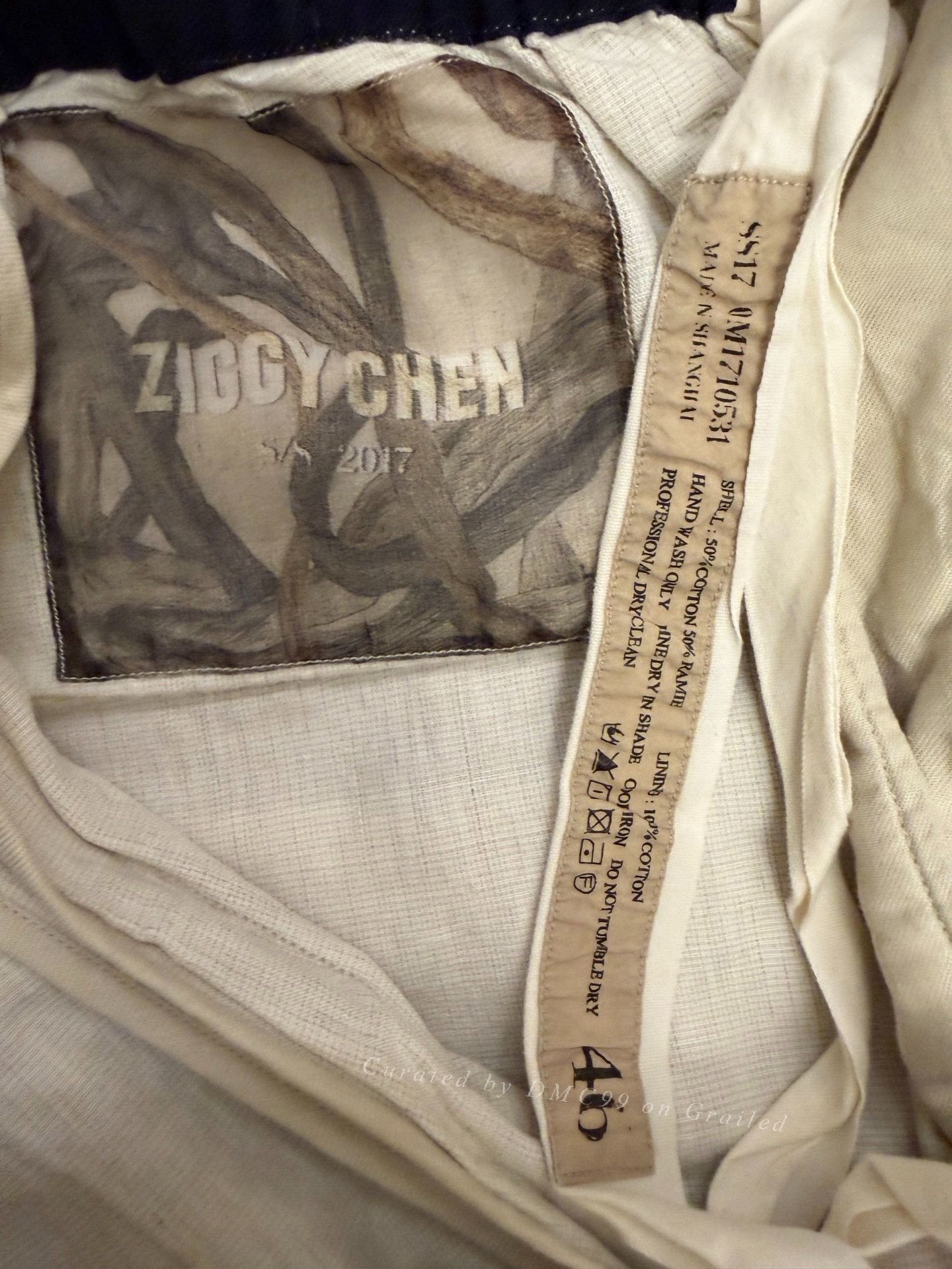 Ziggy Chen ZIGGY CHEN 2017 Summer Cotton-Linen Tapered Pants Size US 40 / EU 56 - 4 Thumbnail