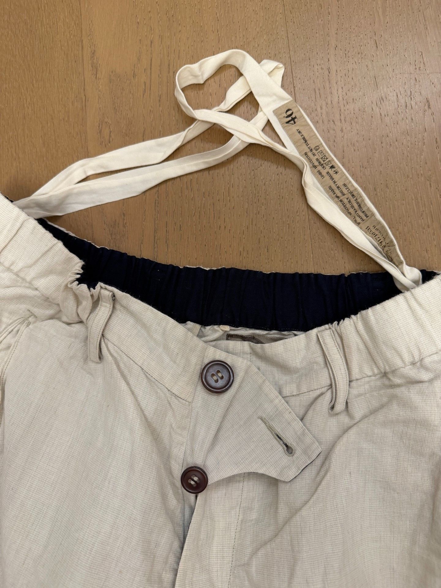 Ziggy Chen ZIGGY CHEN 2017 Summer Cotton-Linen Tapered Pants Size US 40 / EU 56 - 3 Thumbnail