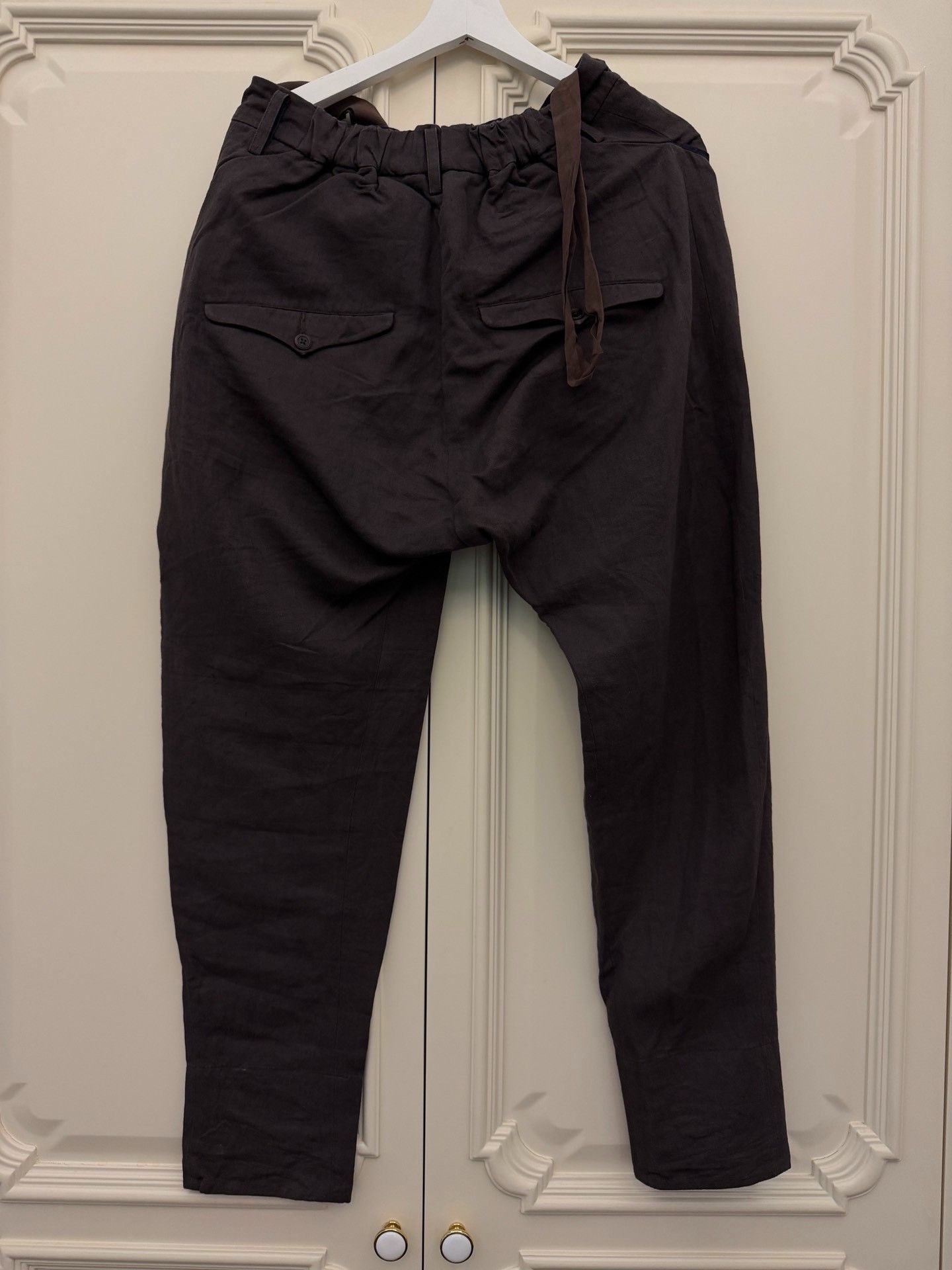 Ziggy Chen ZIGGY CHEN 2017 Cotton-Linen Spring-Summer Trousers Size US 32 / EU 48 - 2 Thumbnail