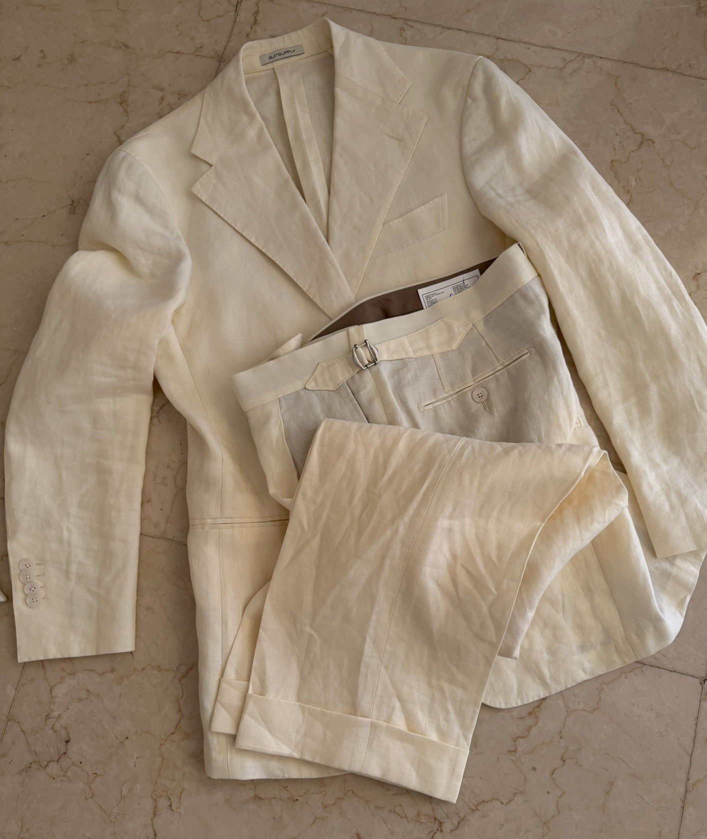 Suitsupply SUTSUPPLY Beige Linen Suit Set 46 Size US S / EU 44-46 / 1 - 2 Thumbnail