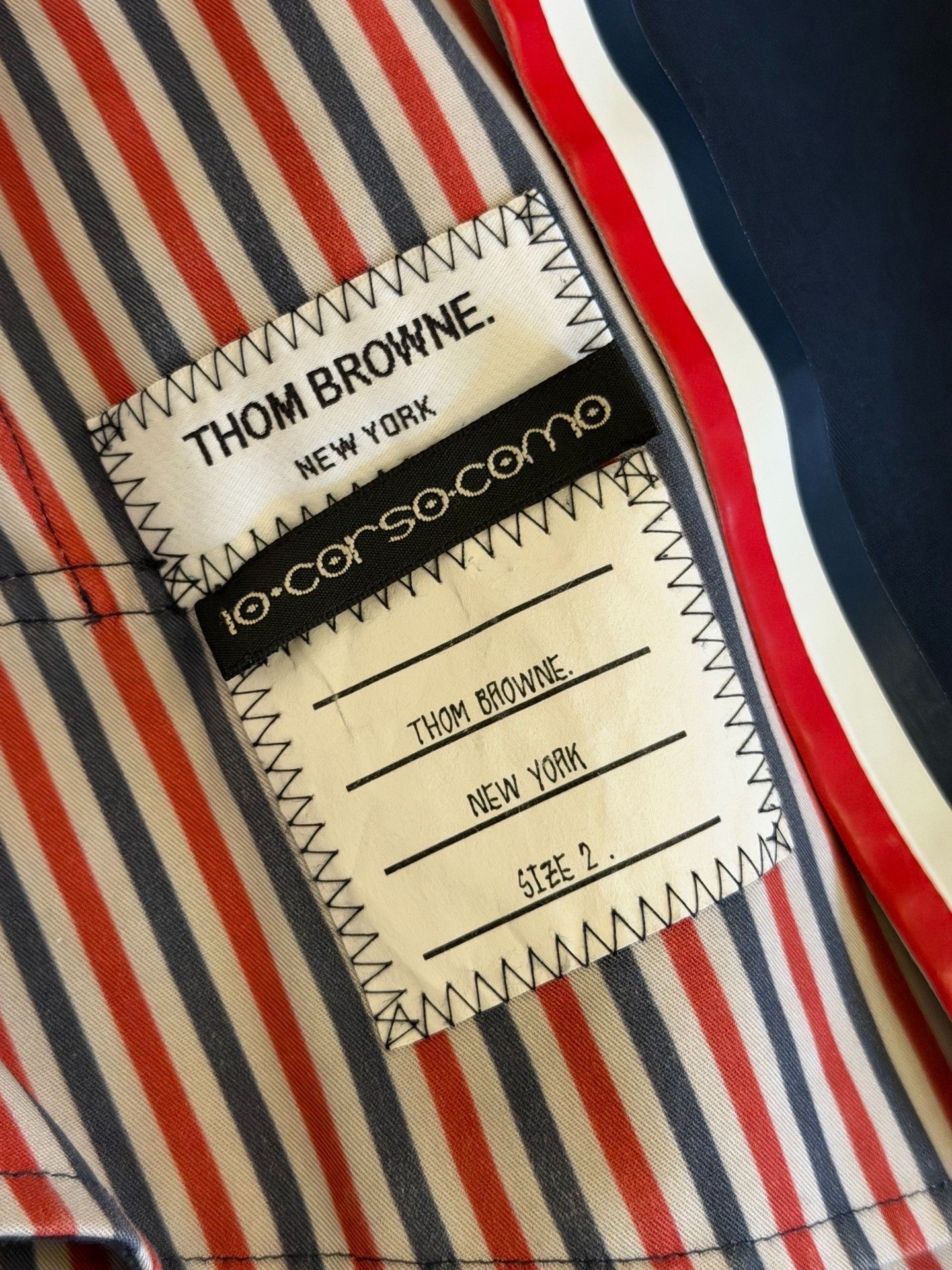 Thom Browne Thom Browne Navy Double-Breasted Coat Size US M / EU 48-50 / 2 - 6 Thumbnail