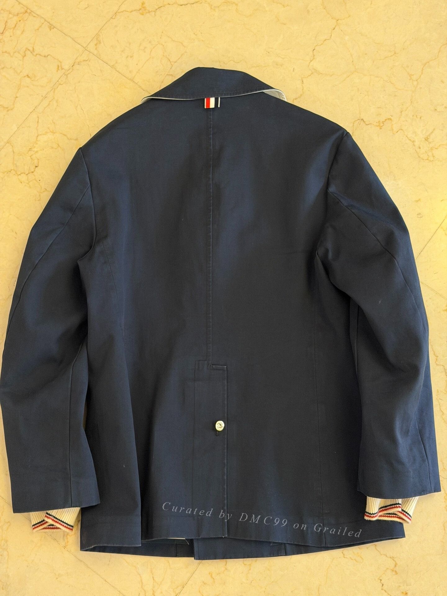 Thom Browne Thom Browne Navy Double-Breasted Coat Size US M / EU 48-50 / 2 - 2 Thumbnail