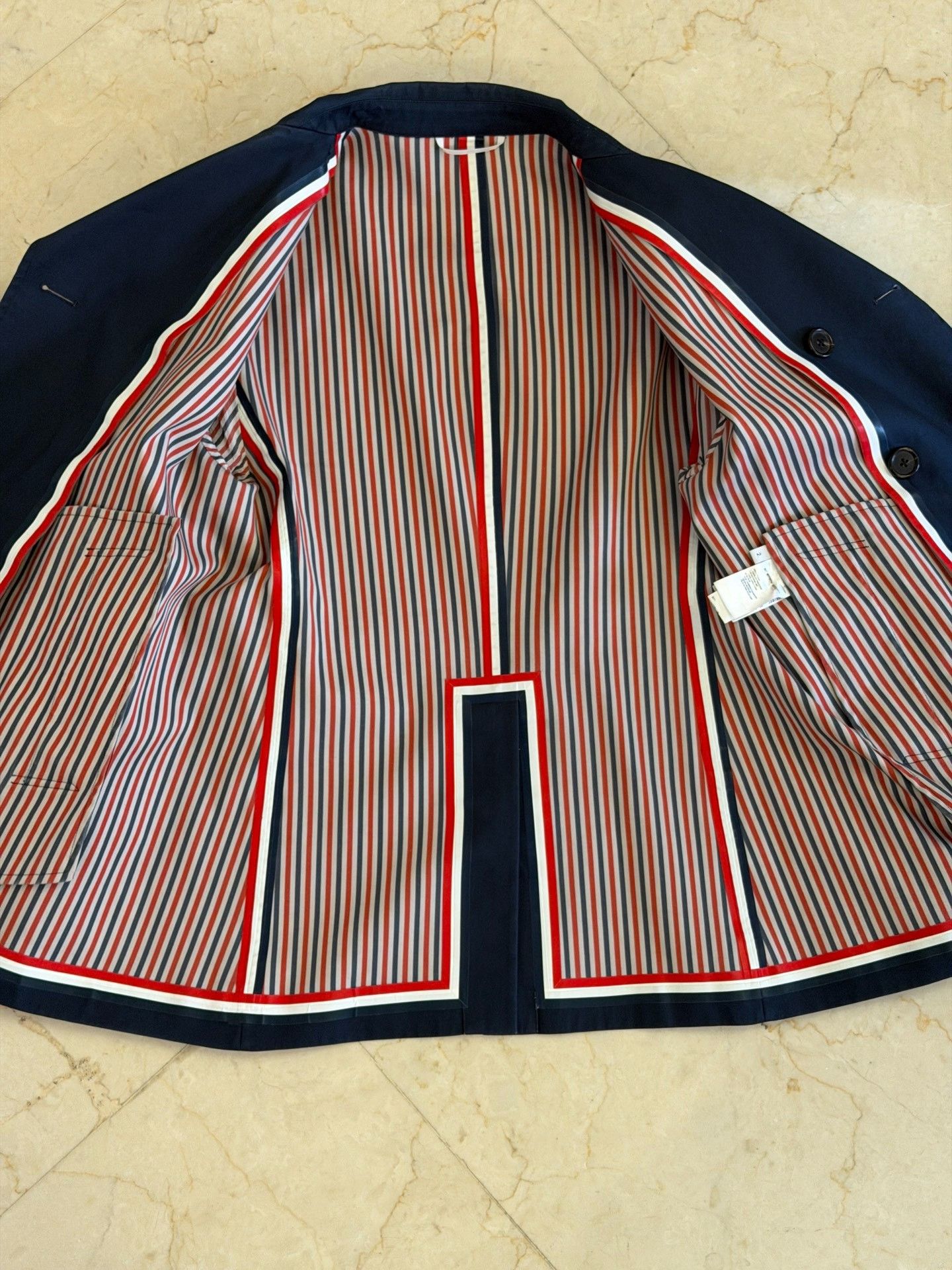 Thom Browne Thom Browne Navy Double-Breasted Coat Size US M / EU 48-50 / 2 - 5 Thumbnail