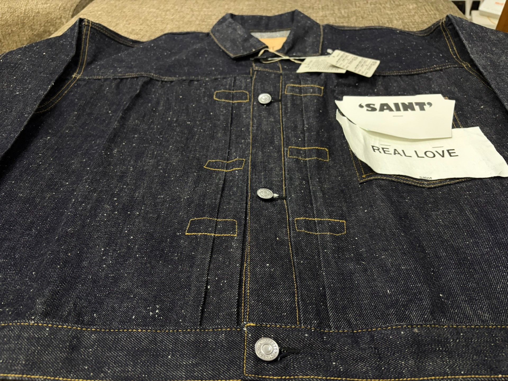 Saint Michael SAINT MICHAEL x berberjin T-back Denim Jacket Size US M / EU 48-50 / 2 - 4 Thumbnail