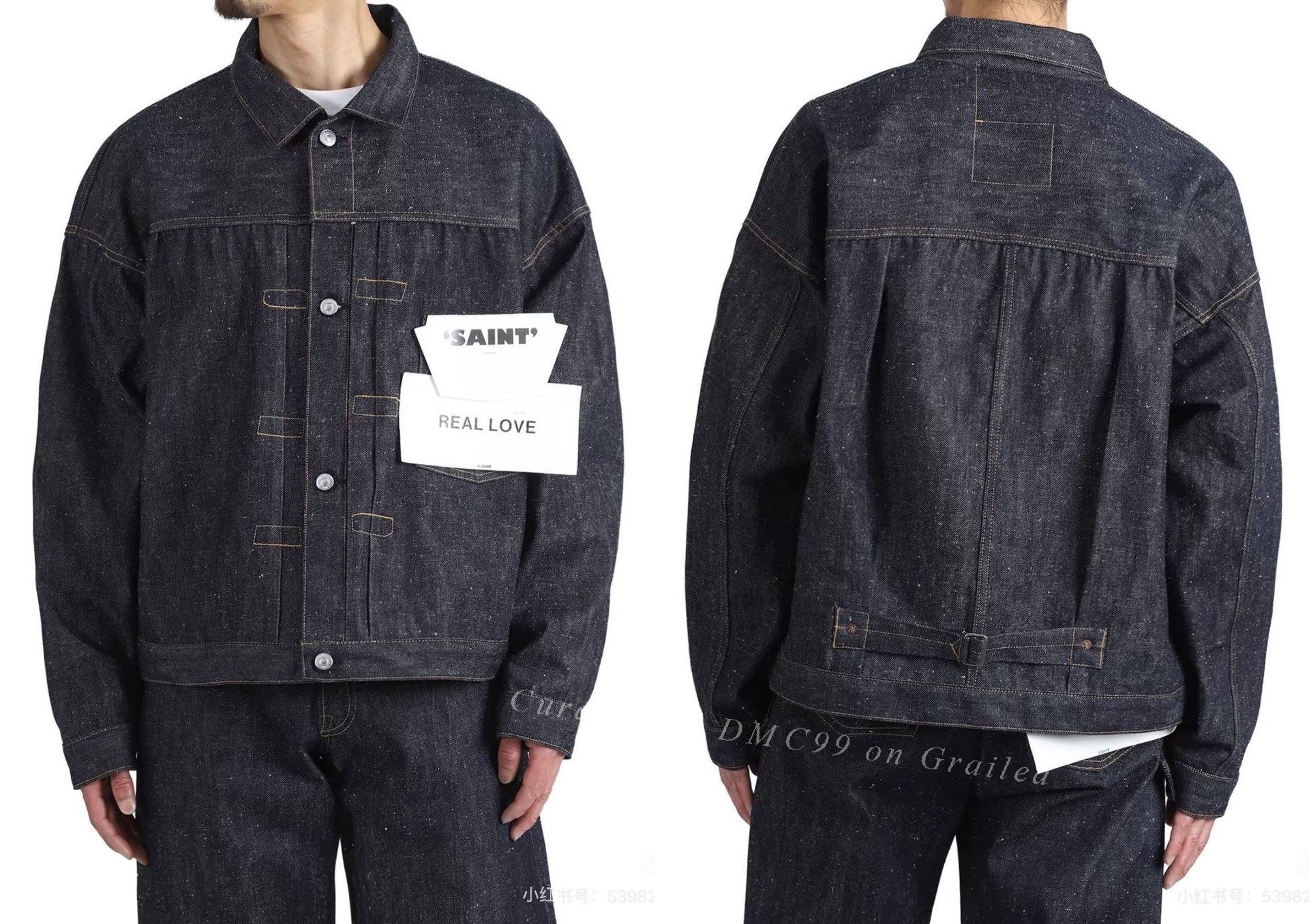 Saint Michael SAINT MICHAEL x berberjin T-back Denim Jacket Size US M / EU 48-50 / 2 - 9 Thumbnail