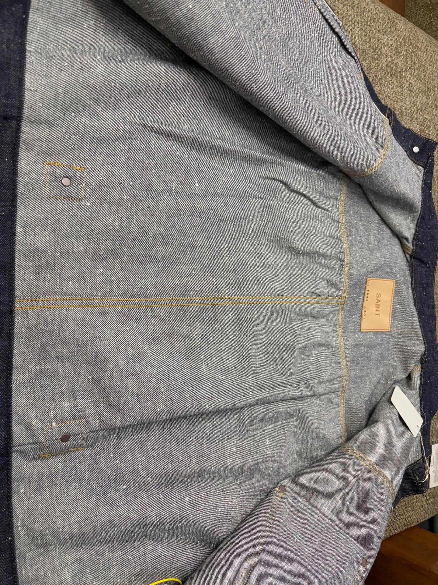 Saint Michael SAINT MICHAEL x berberjin T-back Denim Jacket Size US M / EU 48-50 / 2 - 3 Thumbnail