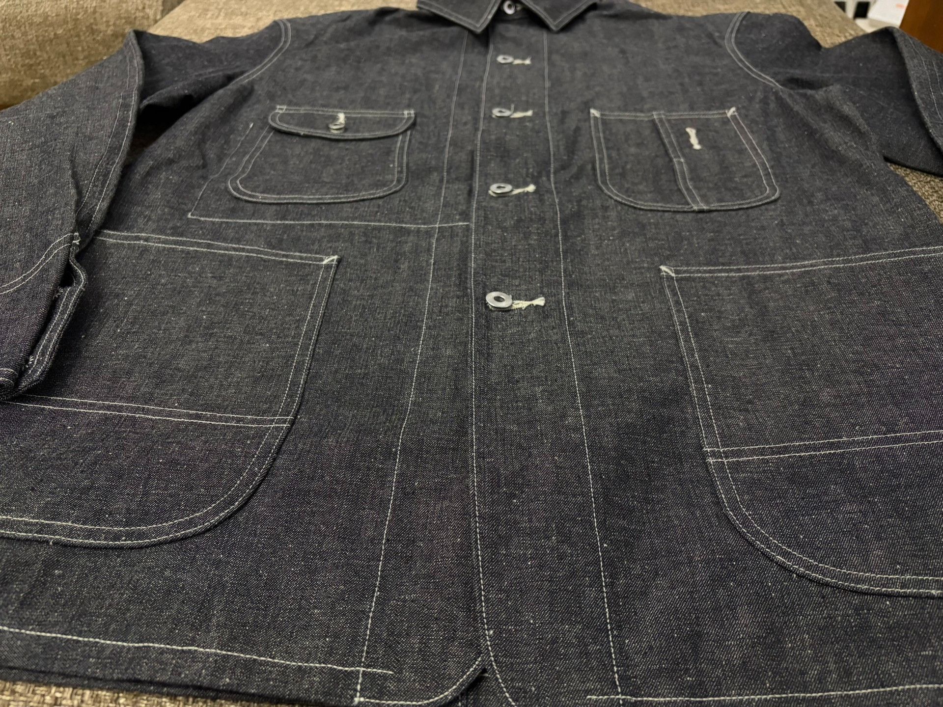 Taiga Takahashi T.T Taiga Takahashi 26SS Raw Denim Work Jacket Size US XS / EU 42 / 0 - 3 Thumbnail