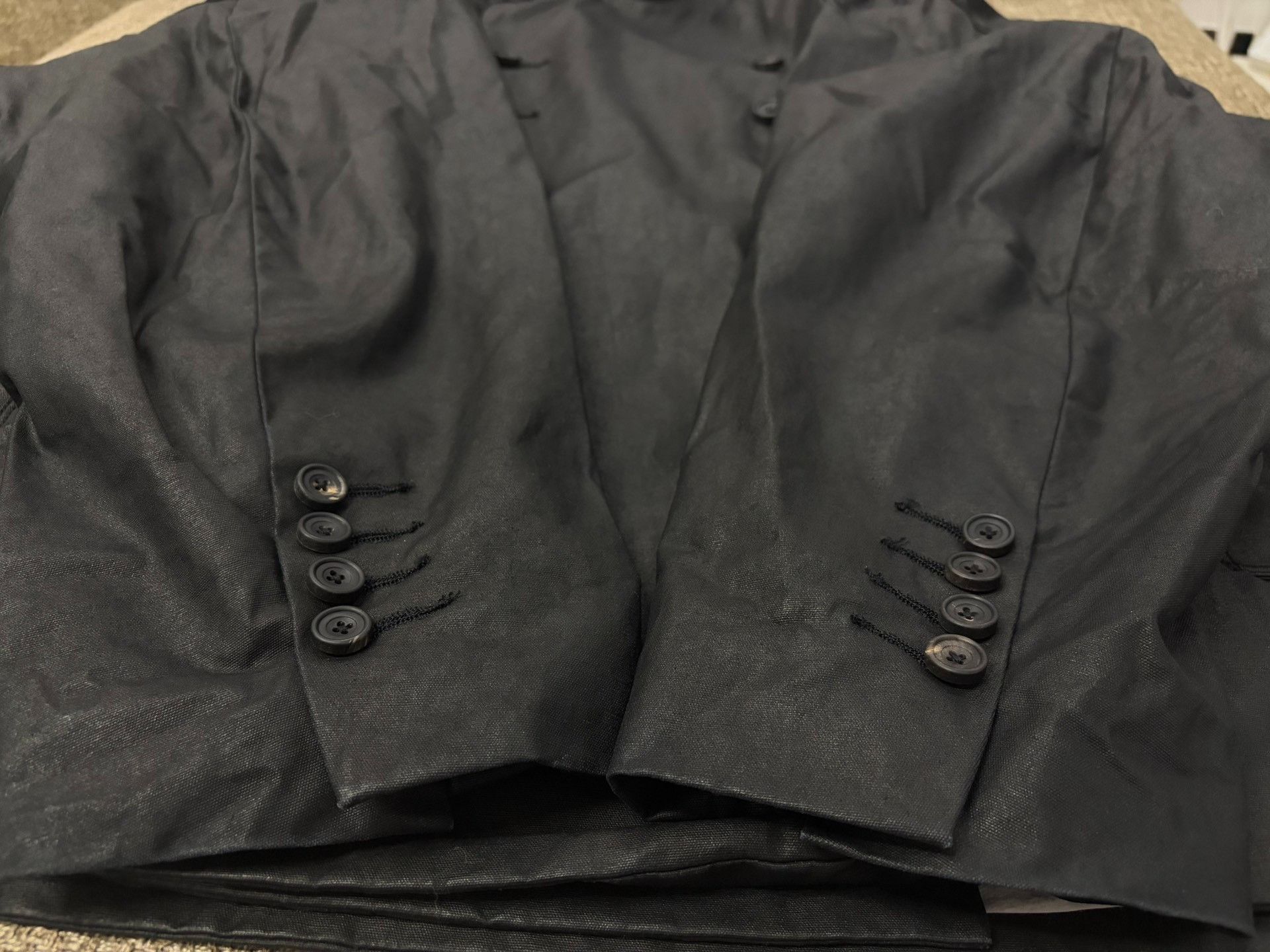 ato Wax Coated Matte Double-Breasted Trench Coat Size US M / EU 48-50 / 2 - 5 Thumbnail