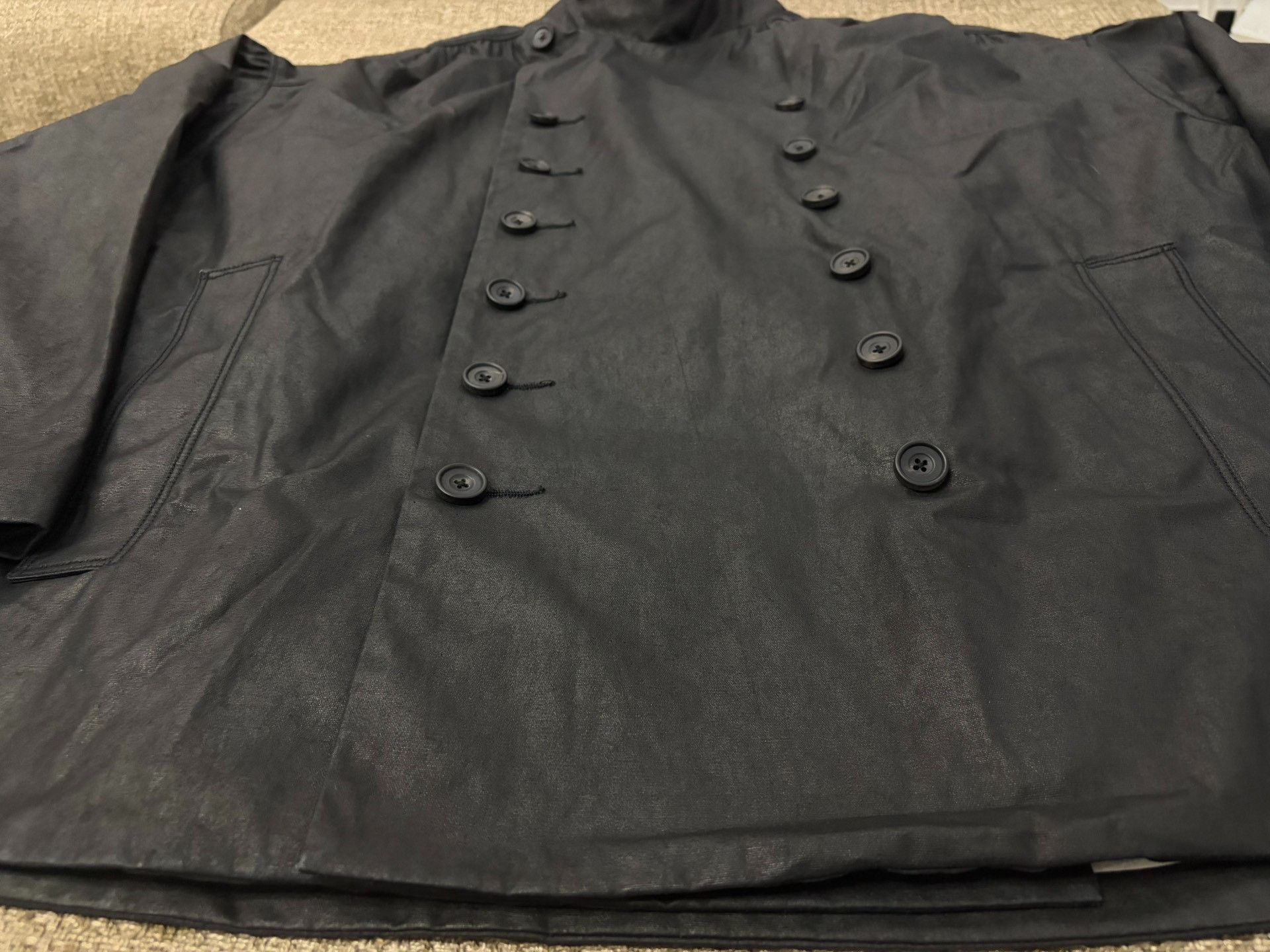 ato Wax Coated Matte Double-Breasted Trench Coat Size US M / EU 48-50 / 2 - 4 Thumbnail