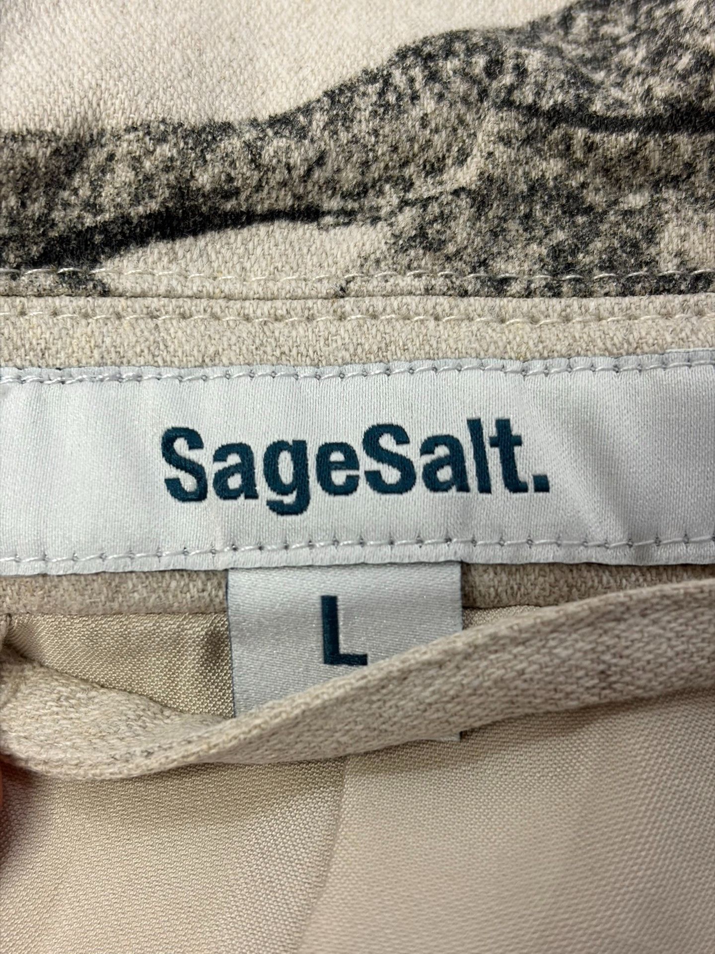 Saalt Studio SageSalt Cotton-Linen Ink Print Jacket Size US L / EU 52-54 / 3 - 8 Thumbnail